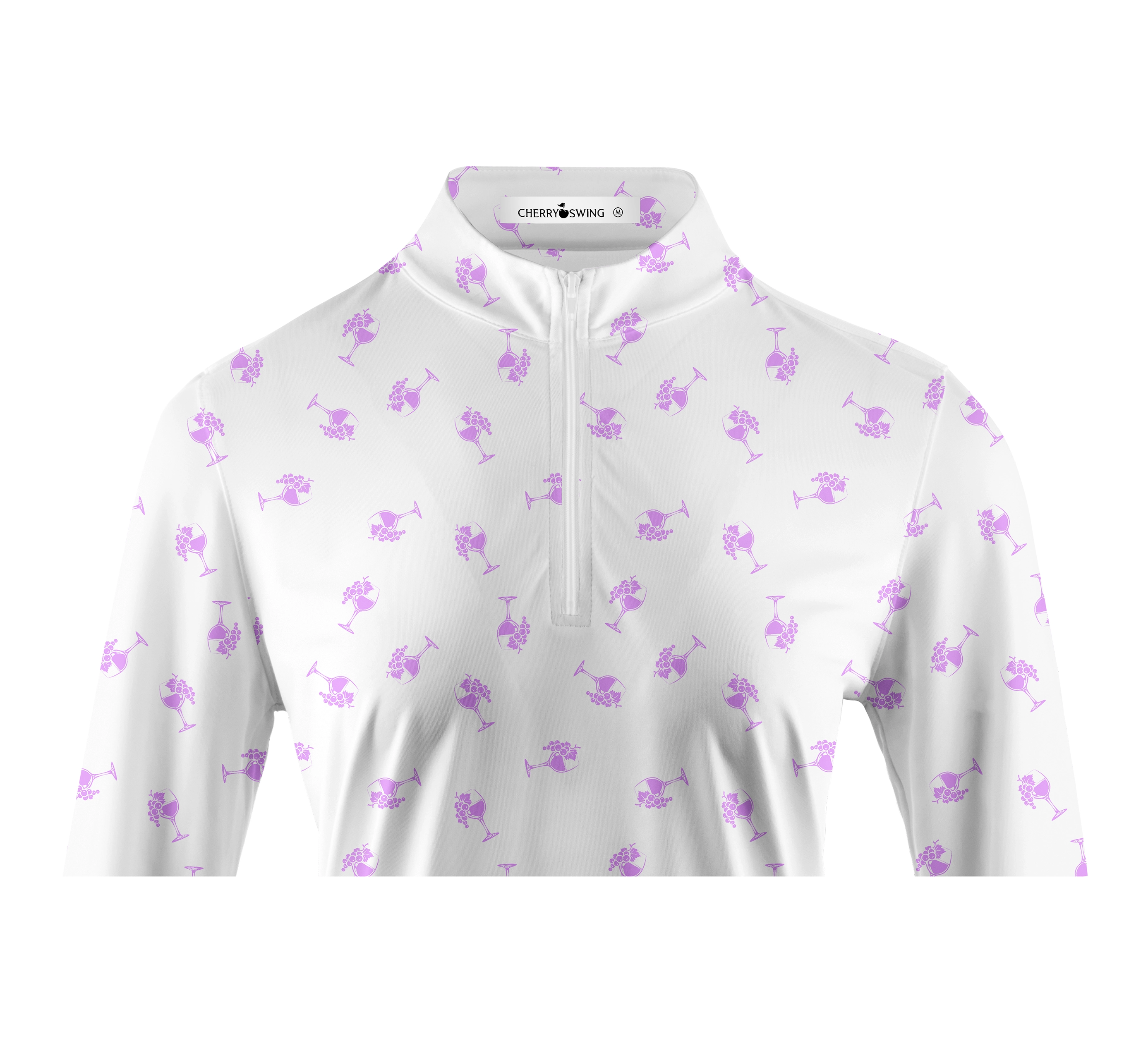 Cherryswing Women's 1/4 Zip Long Sleeve Golf Polo Shirt