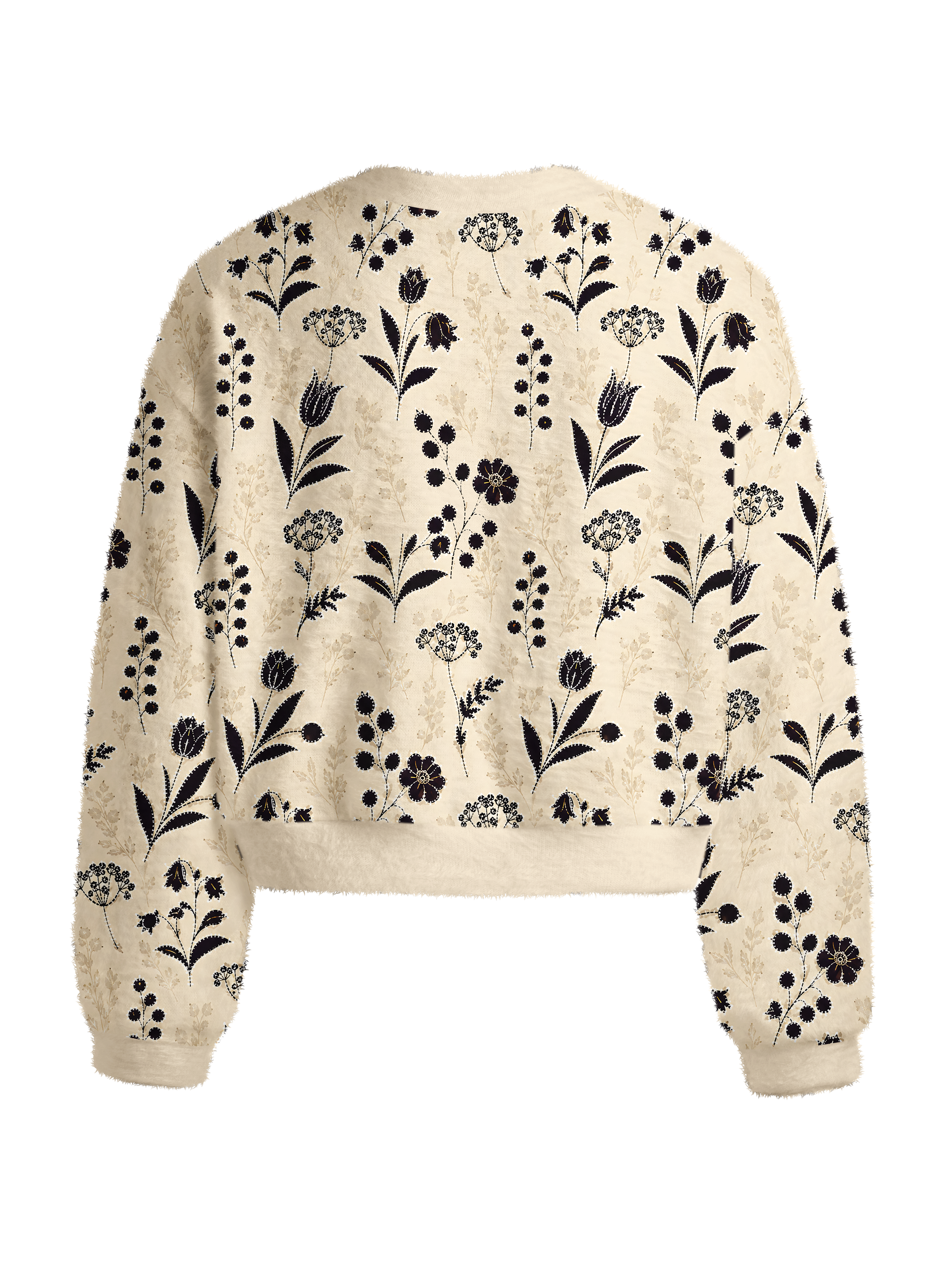 Cherryswing Women's Shadows Dance Fuzzy Knit Golf Sweater