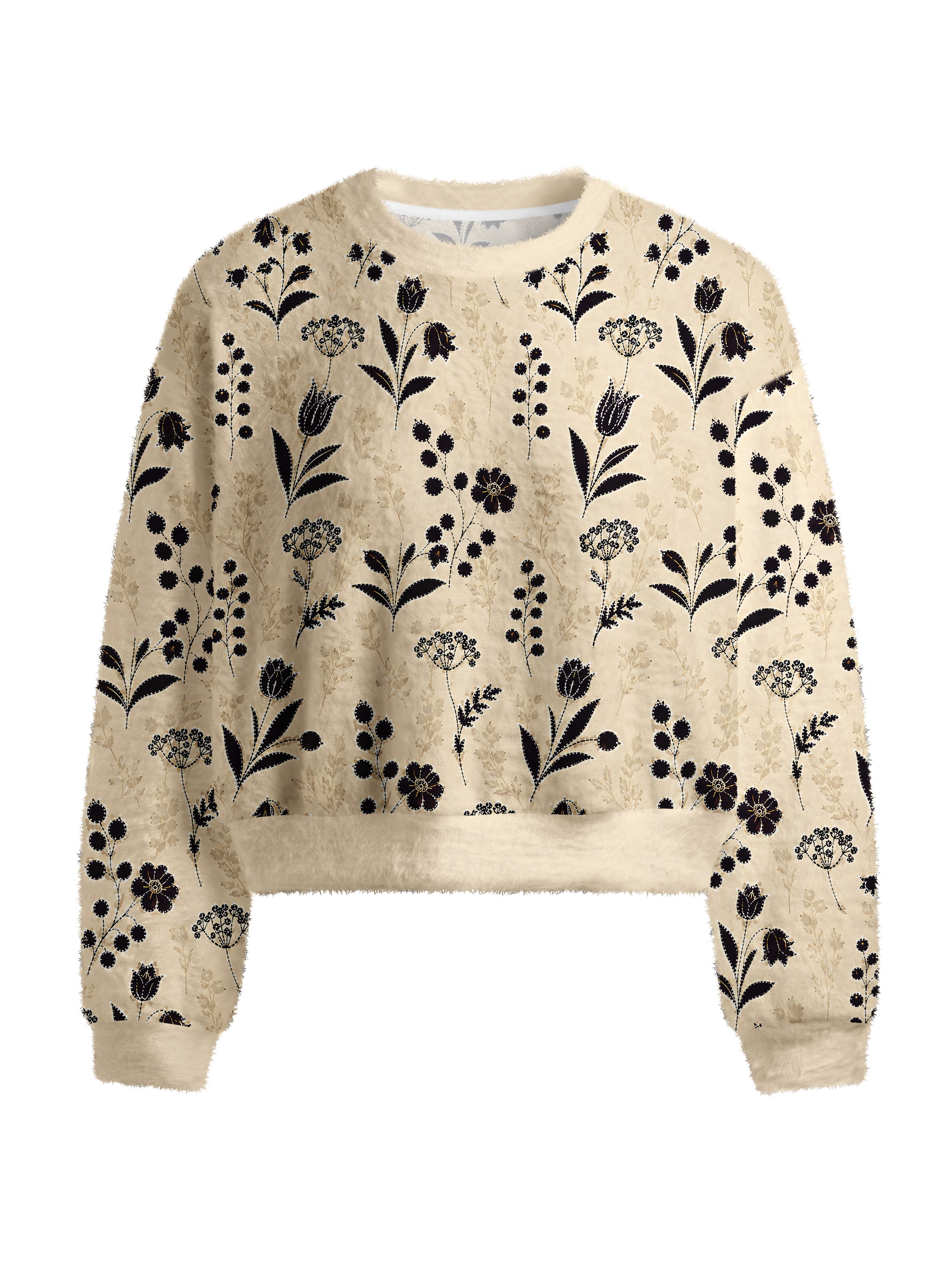 Cherryswing Women's Shadows Dance Fuzzy Knit Golf Sweater