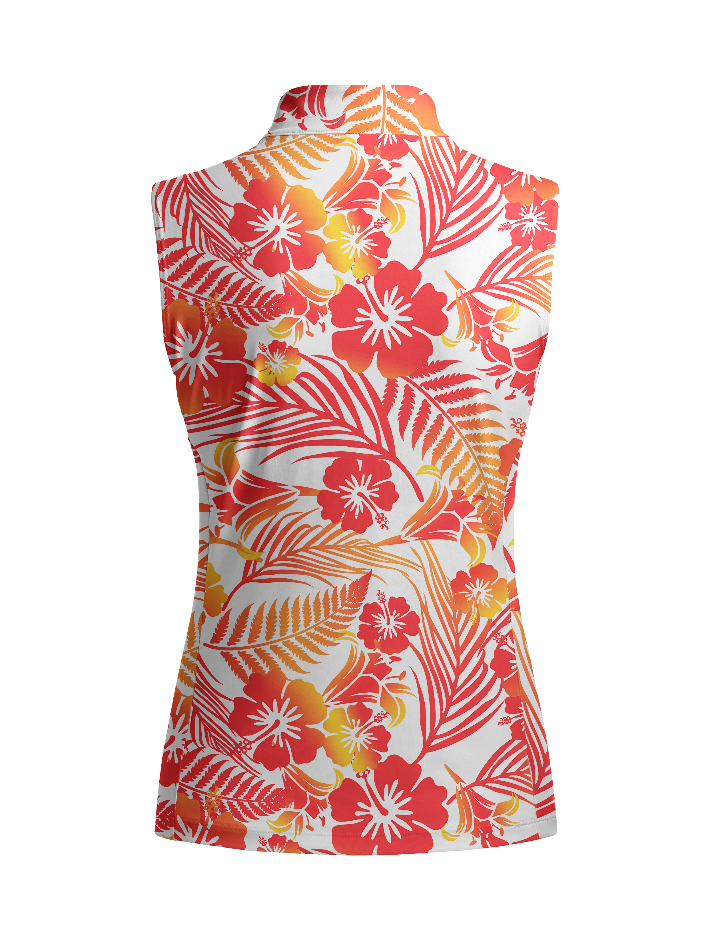 Cherryswing Women's Tropical Blossom Sleeveless Golf Shirt