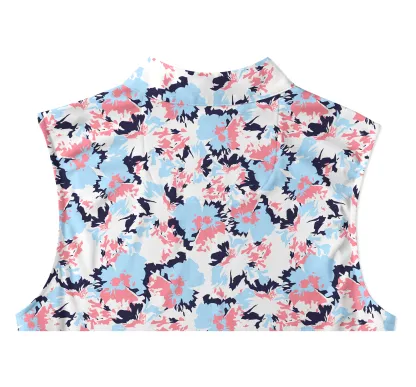 Cherryswing Women's Floral Symphony Sleeveless Golf Shirt