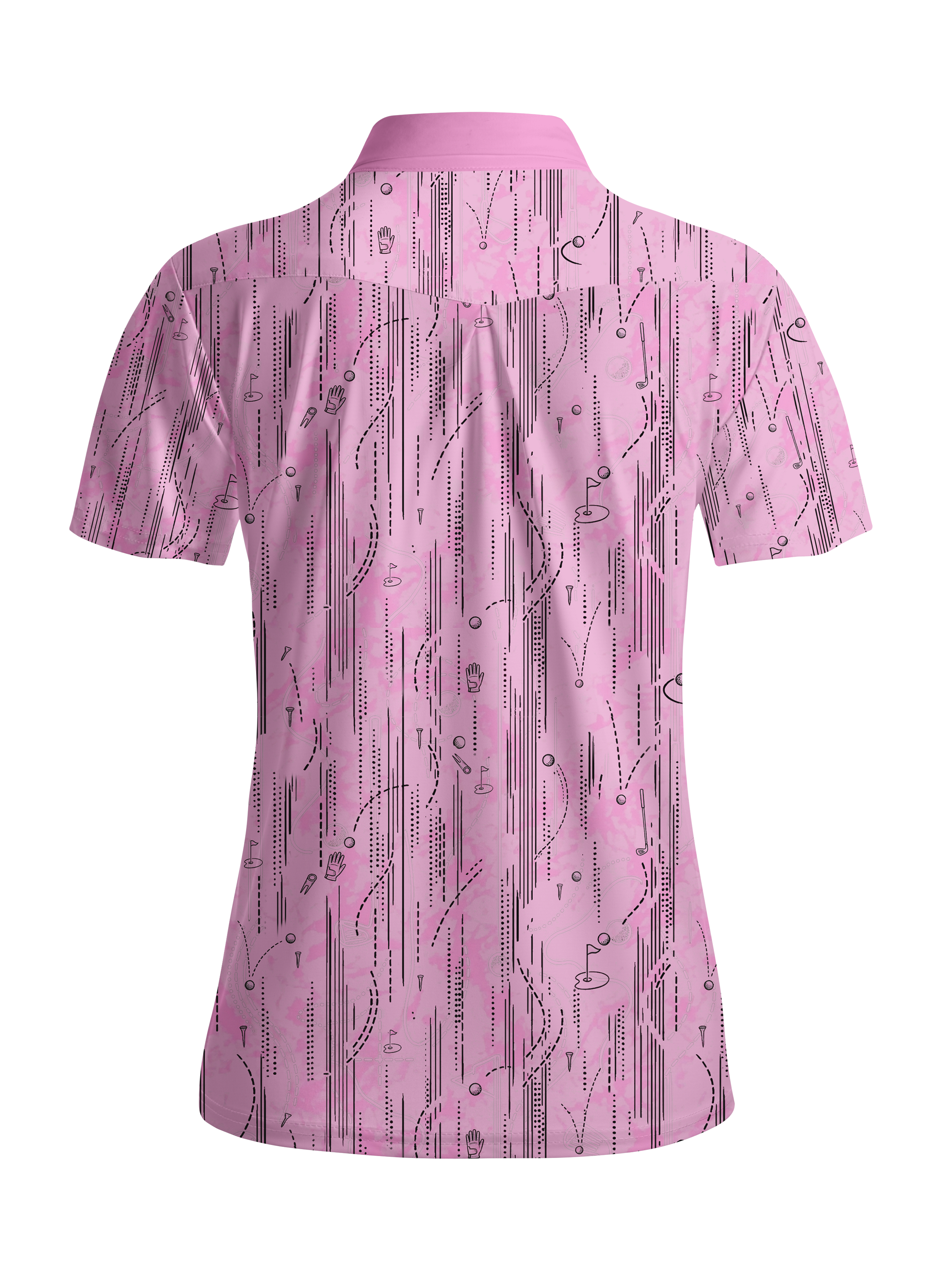 Cherryswing Women's Playful Fairway Motion Short Sleeve Golf Shirt