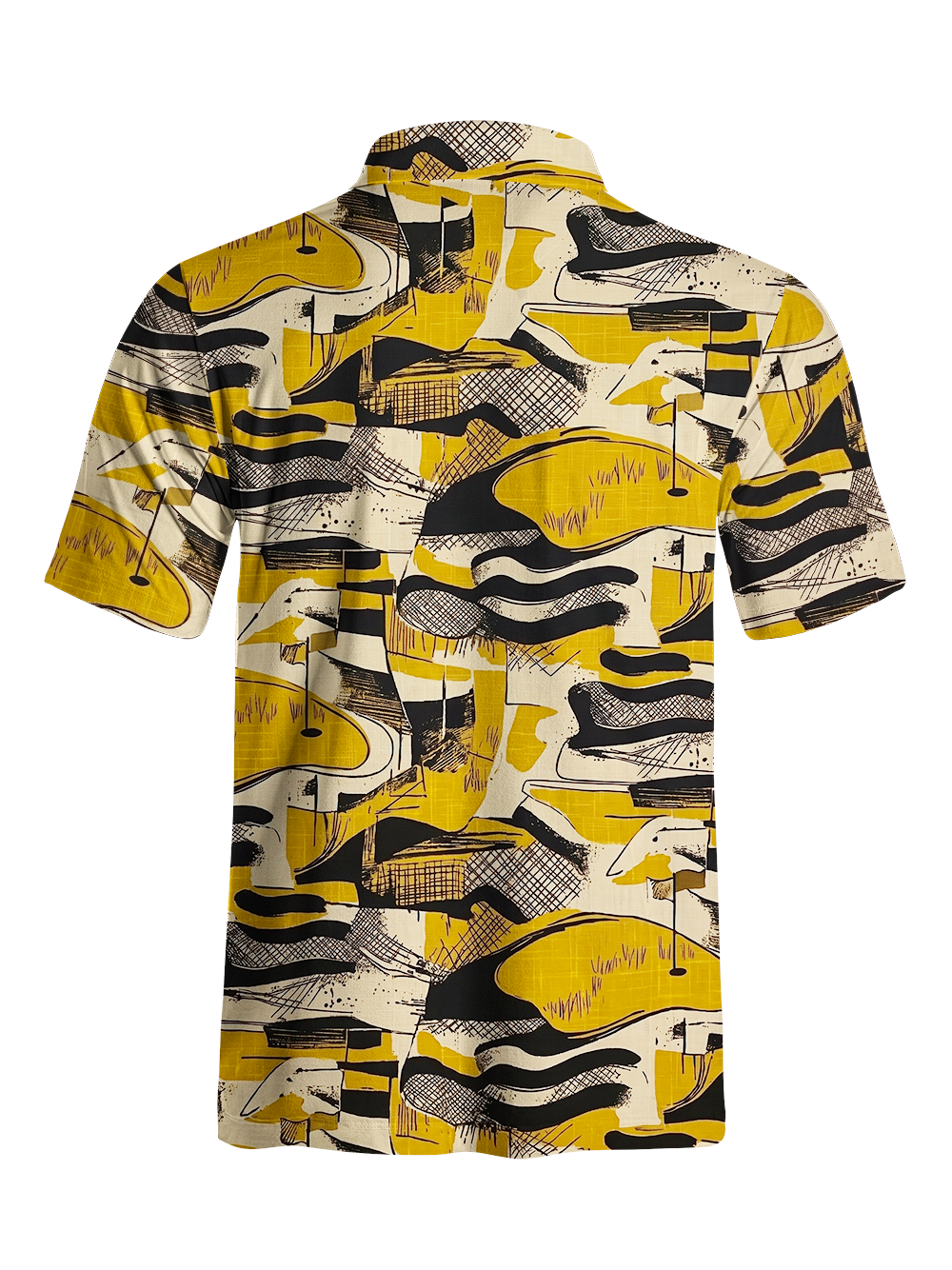Cherryswing Abstract Golf Course Men's Polo Shirt