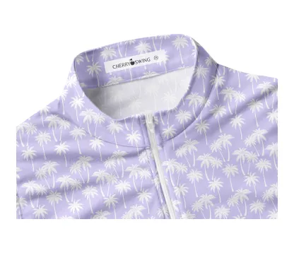 Cherryswing Women's Sleeveless 1/4 Zip Golf Polo Shirt