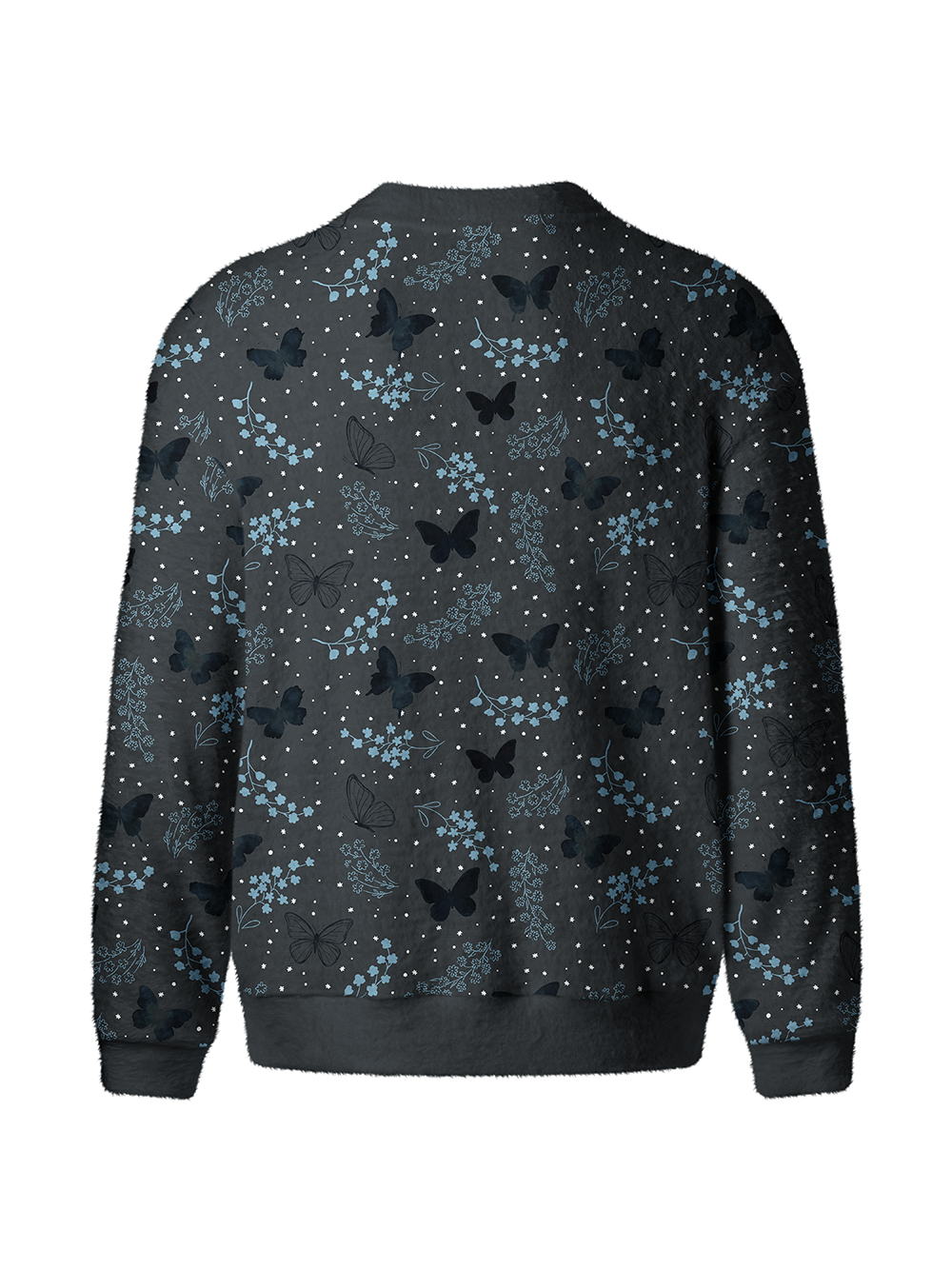 Cherryswing Watercolor Butterfly  Men's Cardigan Knit Sweaters