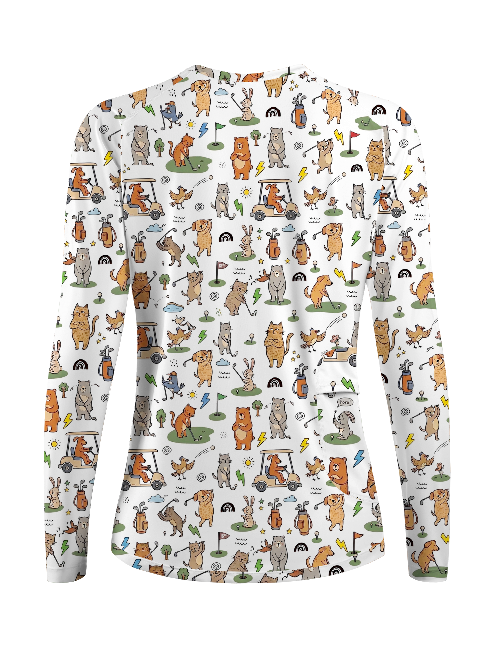 Cherryswing Women's Playful Animal Golfers Golf Shirt