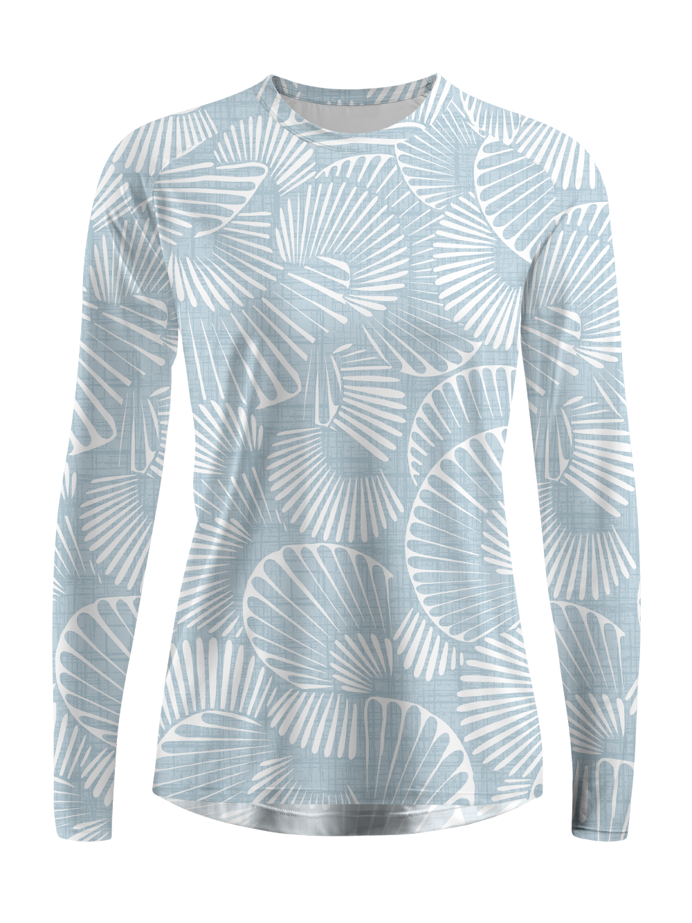 Cherryswing Women's Gradient Color FlowersLong Sleeve Golf Polo