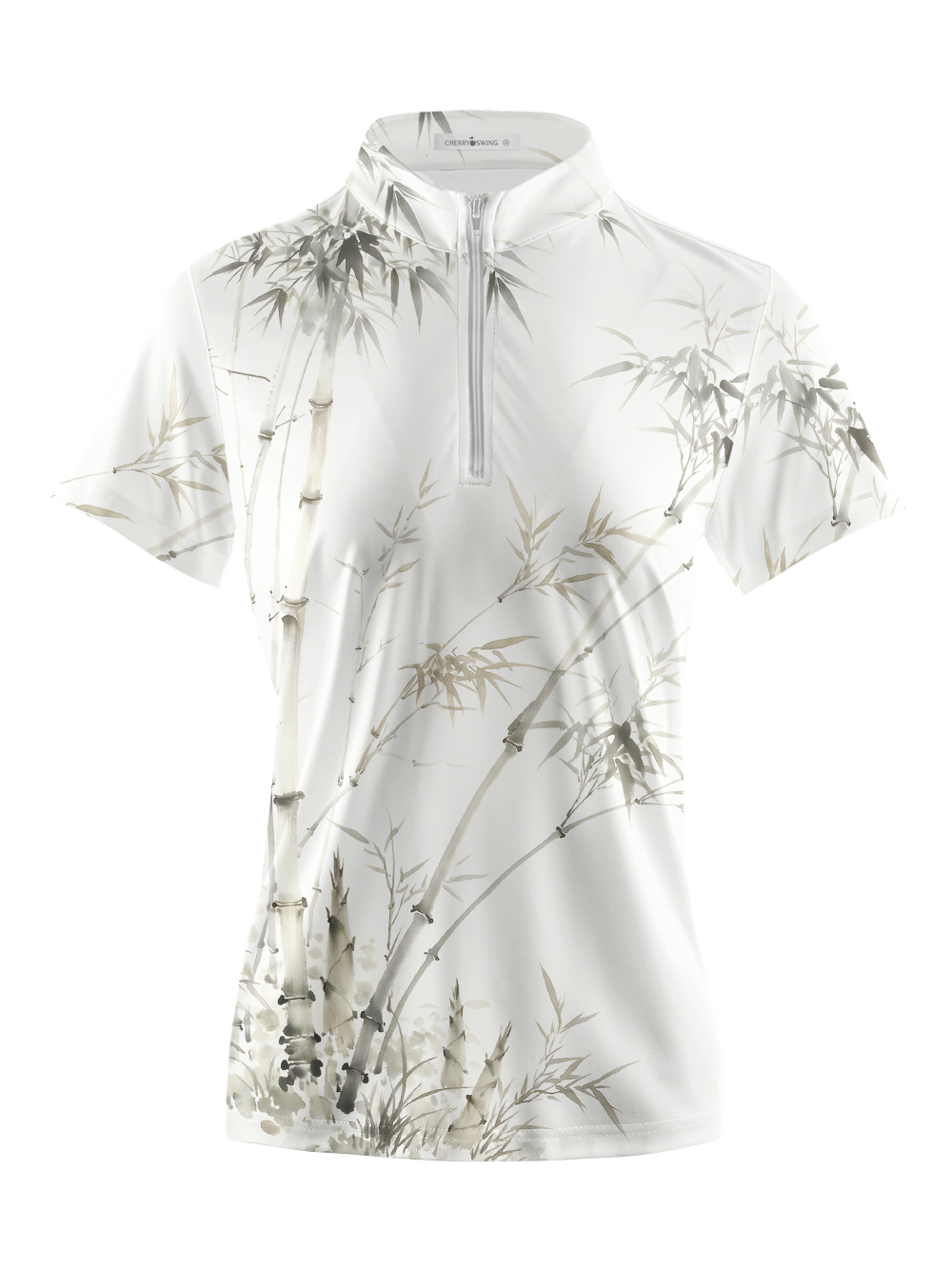 Cherryswing Women's Zen Bamboo Ink Wash Short Sleeve Golf Shirt