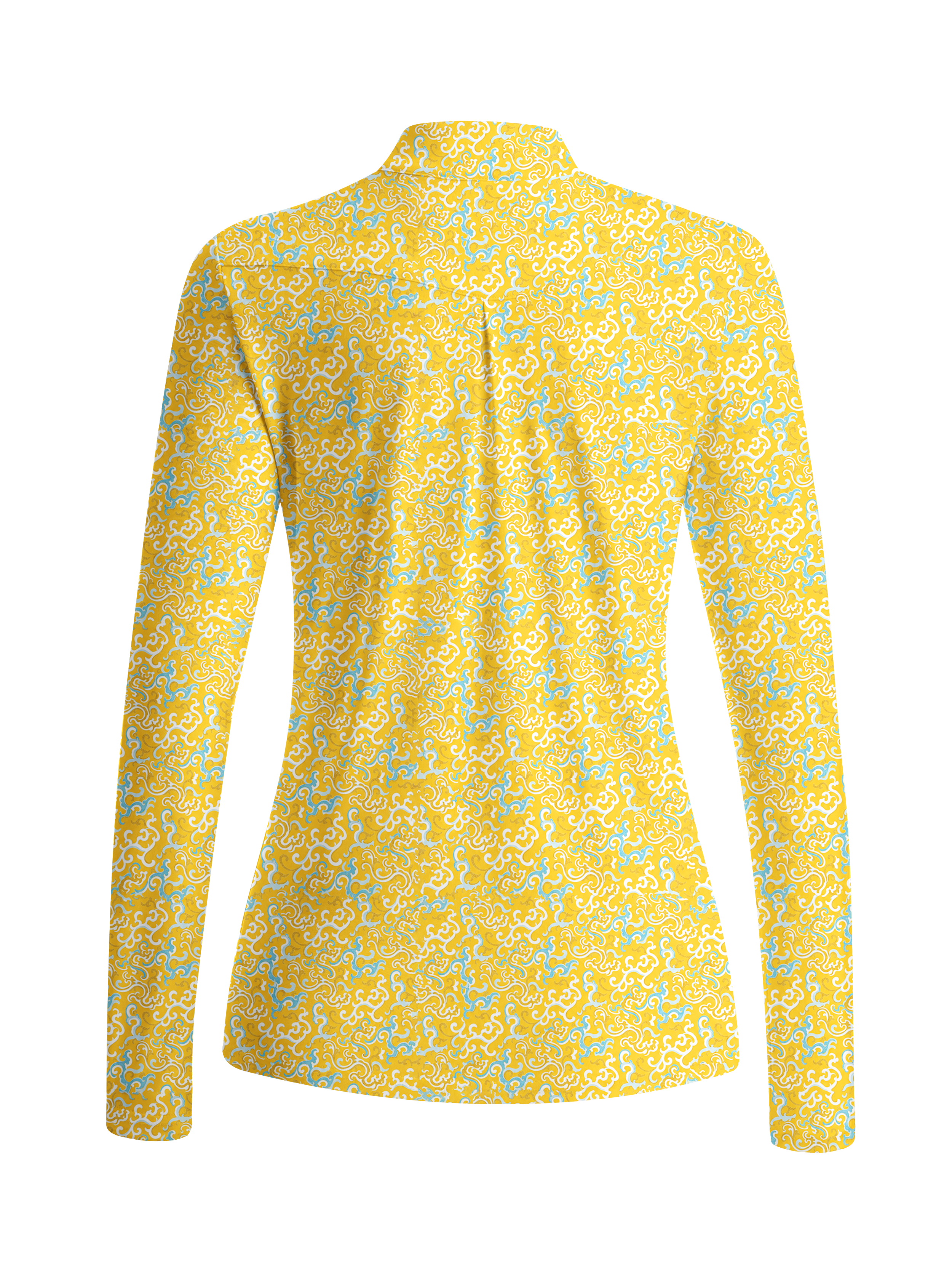 Cherryswing Women's Radiant Acanthus Scroll Long Sleeve Golf Shirt