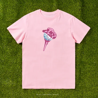 Cherryswing Ball and Club Hat Pattern White T-Shirt