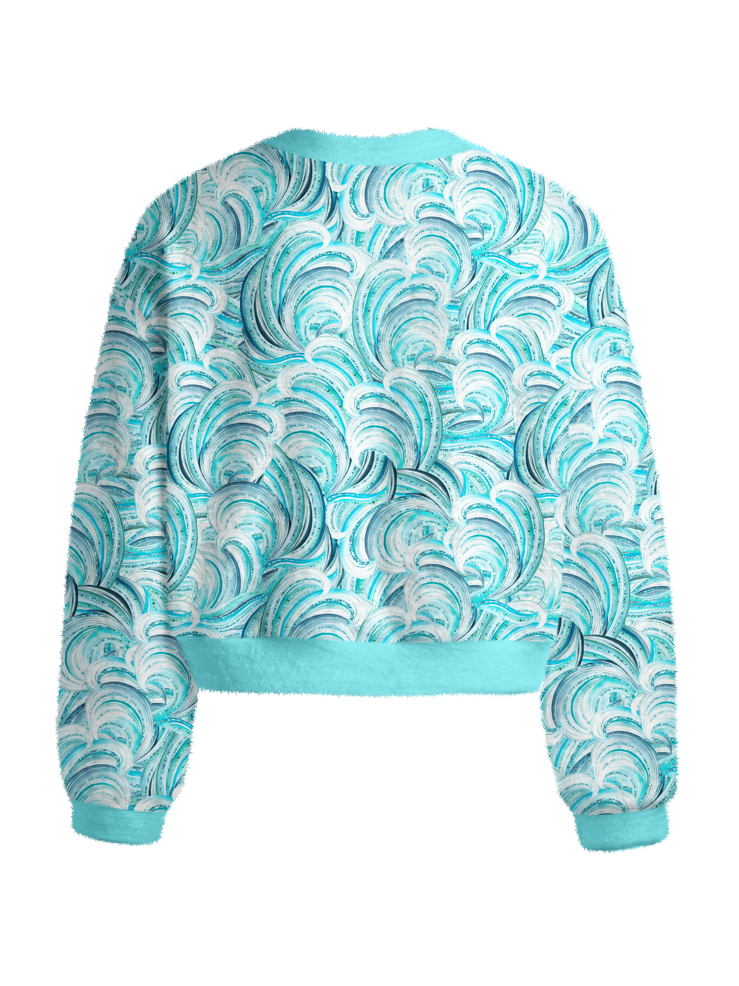 Cherryswing Women's Free Waves Fuzzy Knit Sweater