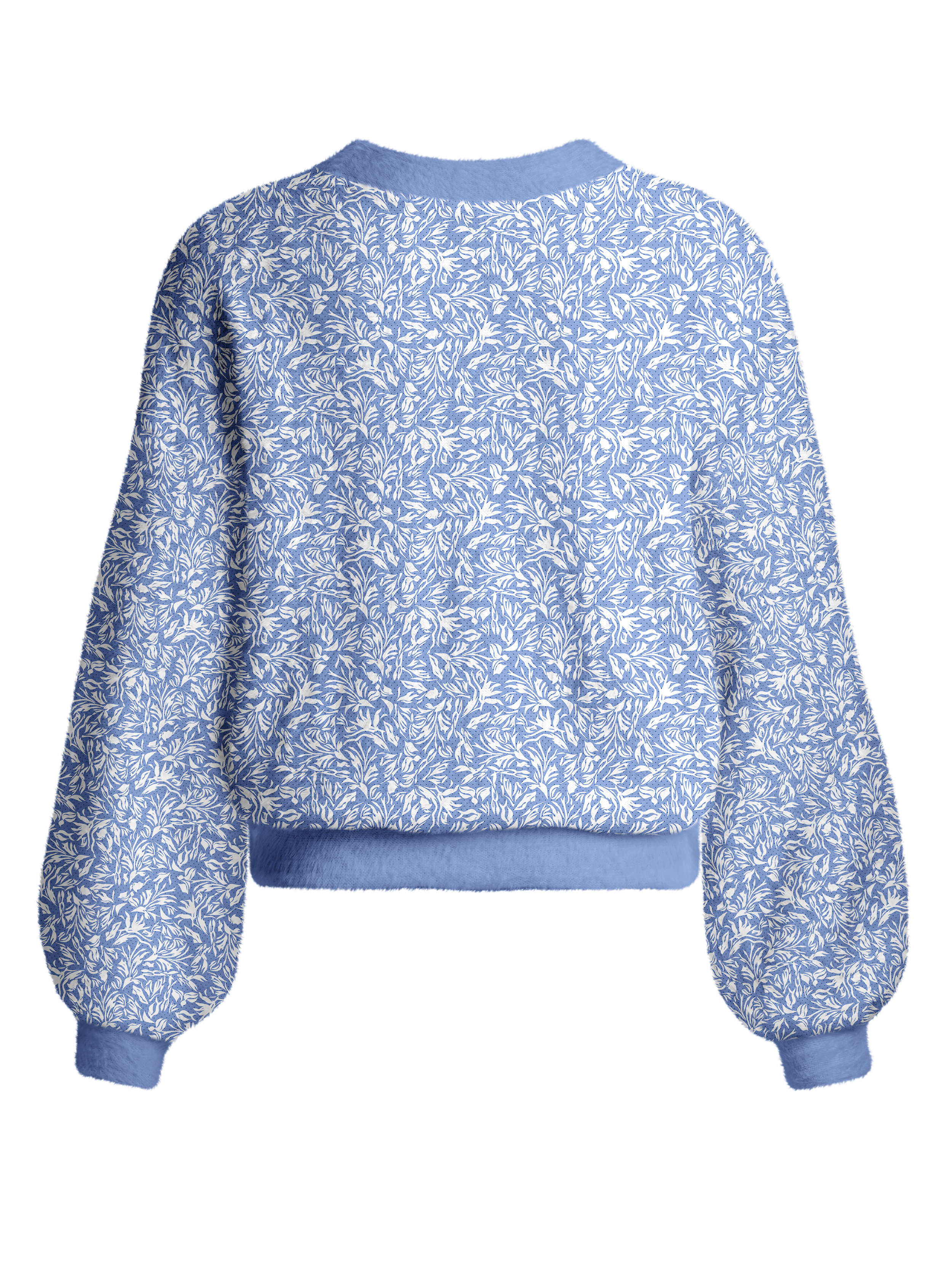 Cherryswing Women's Flower Breathable Fuzzy Knit Golf Cardigan