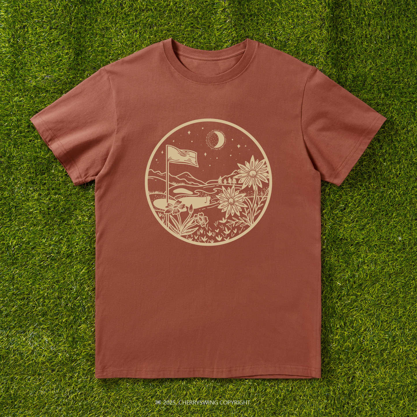 Cherryswing 'Golf Lovers' Cocktail Pattern T-Shirt