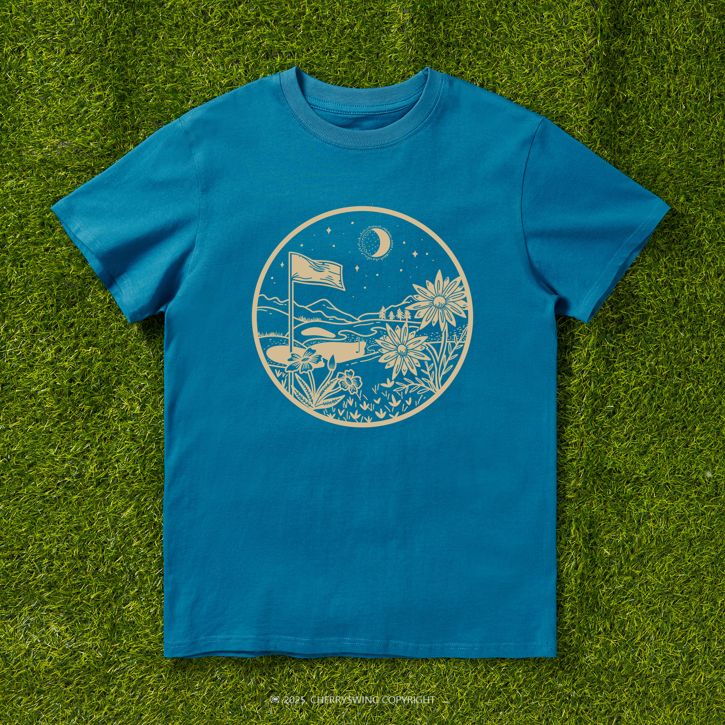 Cherryswing 'Golf Lovers' Cocktail Pattern T-Shirt