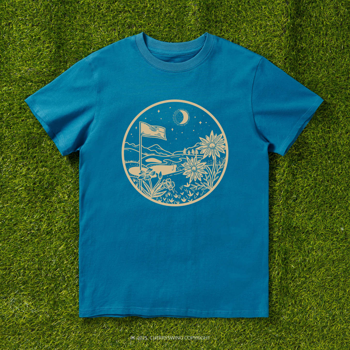 Cherryswing 'Golf Lovers' Cocktail Pattern T-Shirt