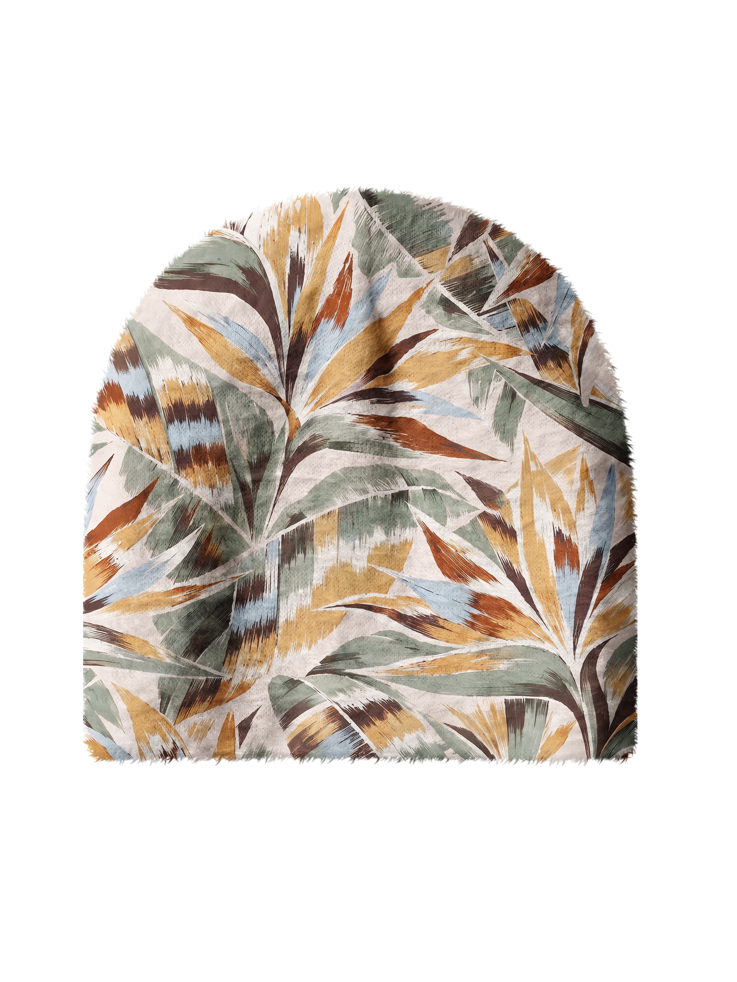 Cherryswing Women's Bold Brushstroke Tropical Leaf Cozy Knit Golf Beanie