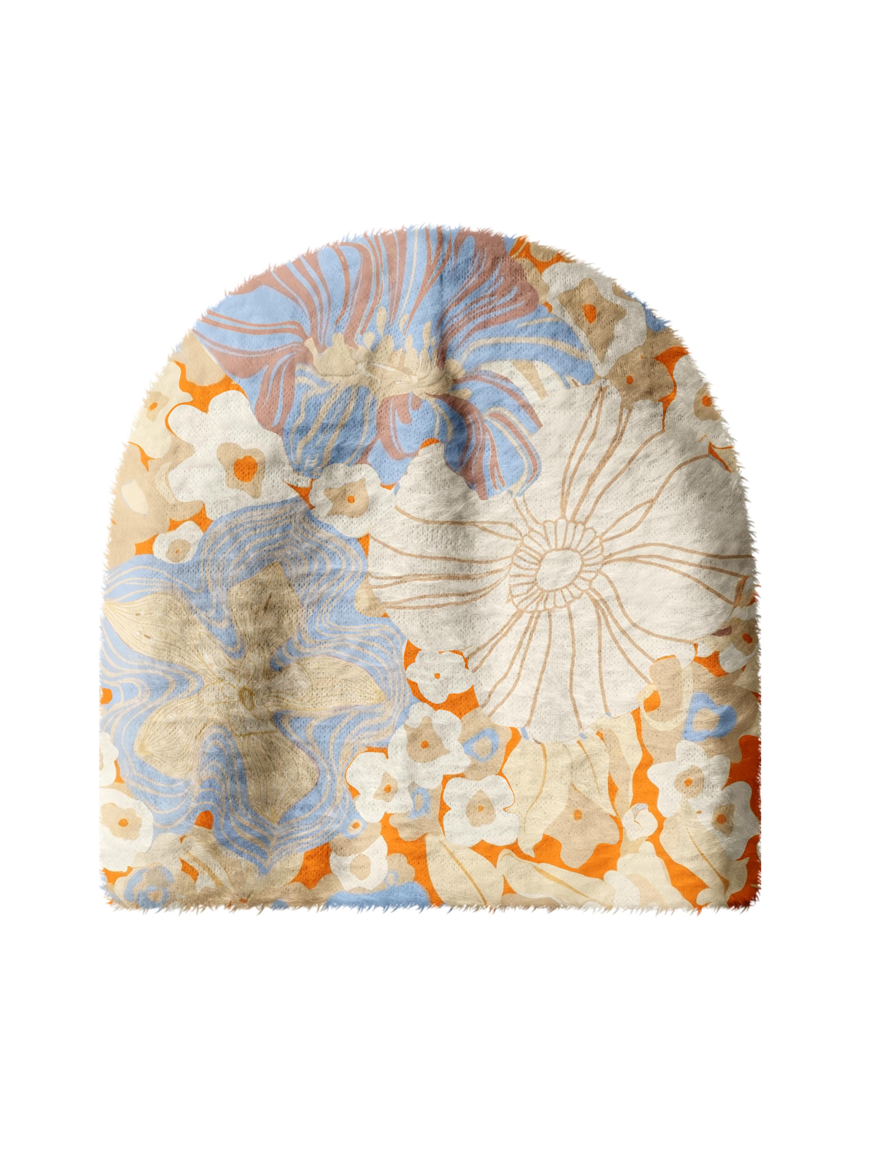Cherryswing Women's Sunset Floral Abstract Cozy Knit Golf Beanie