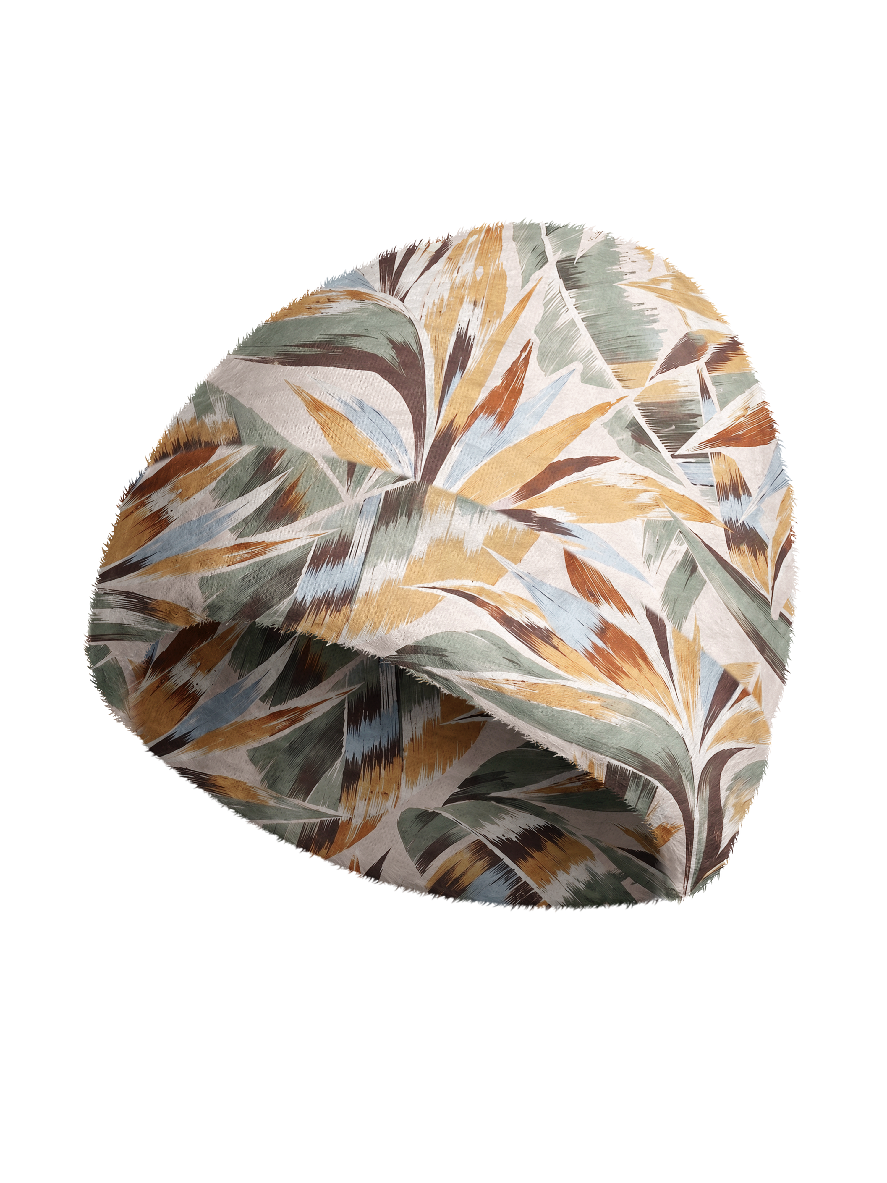 Cherryswing Women's Bold Brushstroke Tropical Leaf Cozy Knit Golf Beanie
