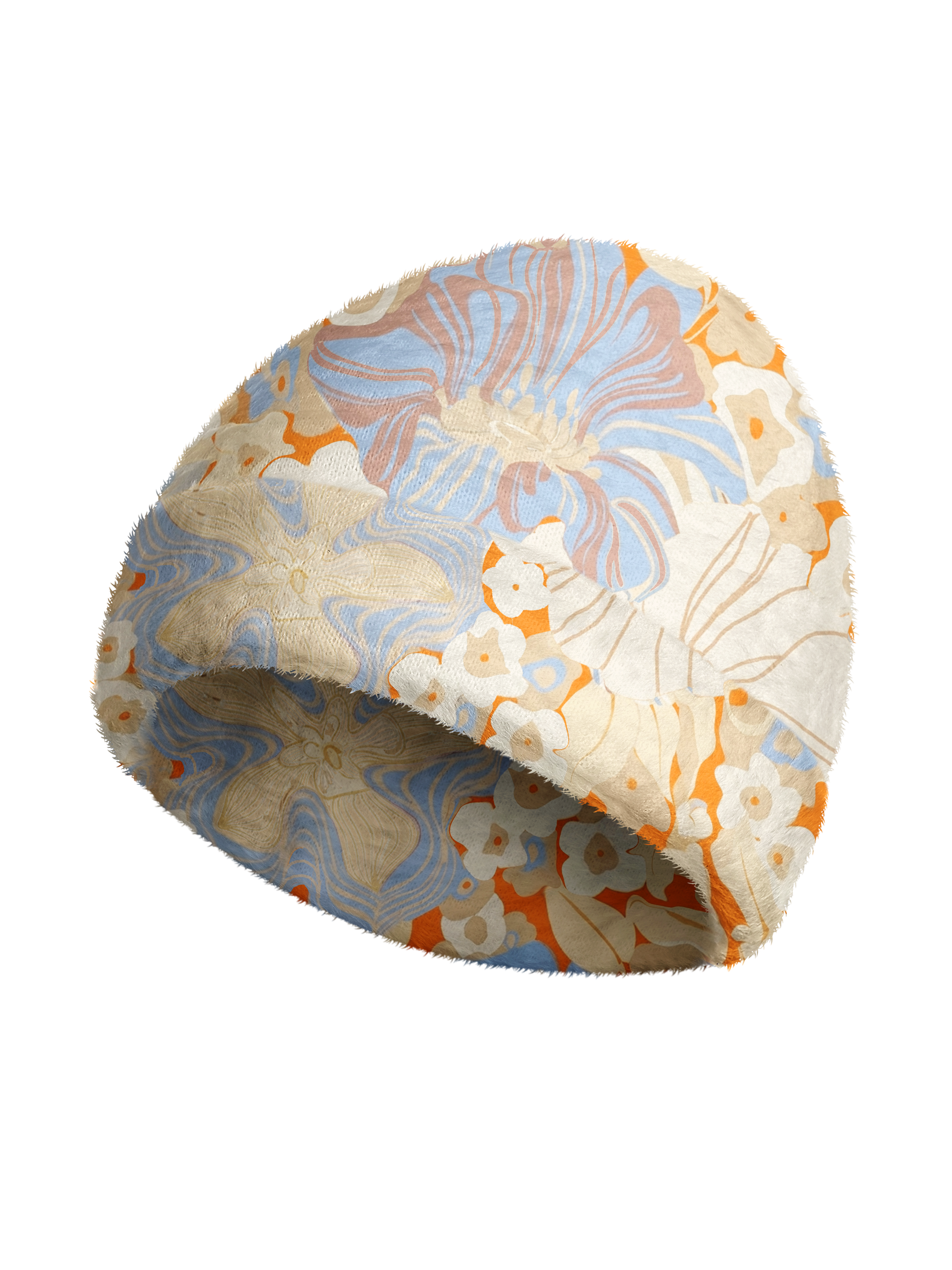 Cherryswing Women's Sunset Floral Abstract Cozy Knit Golf Beanie