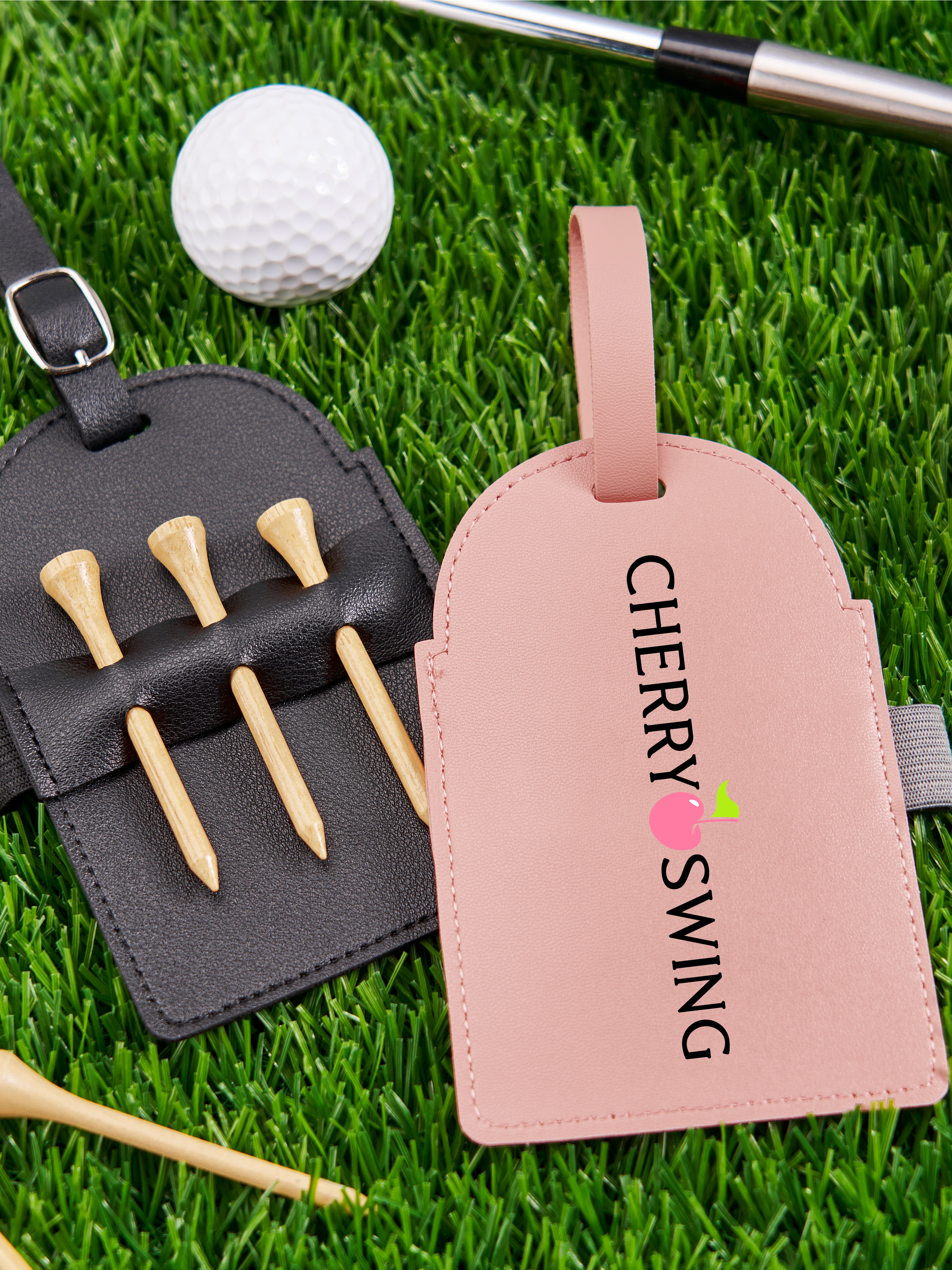 Cherryswing Leatherette Golf Bag Tag for Women