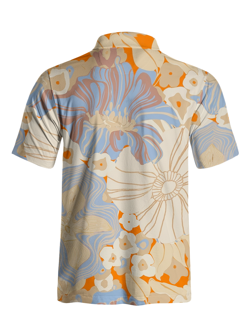 Cherryswing Sunset Floral Abstract Men's Polo Shirt