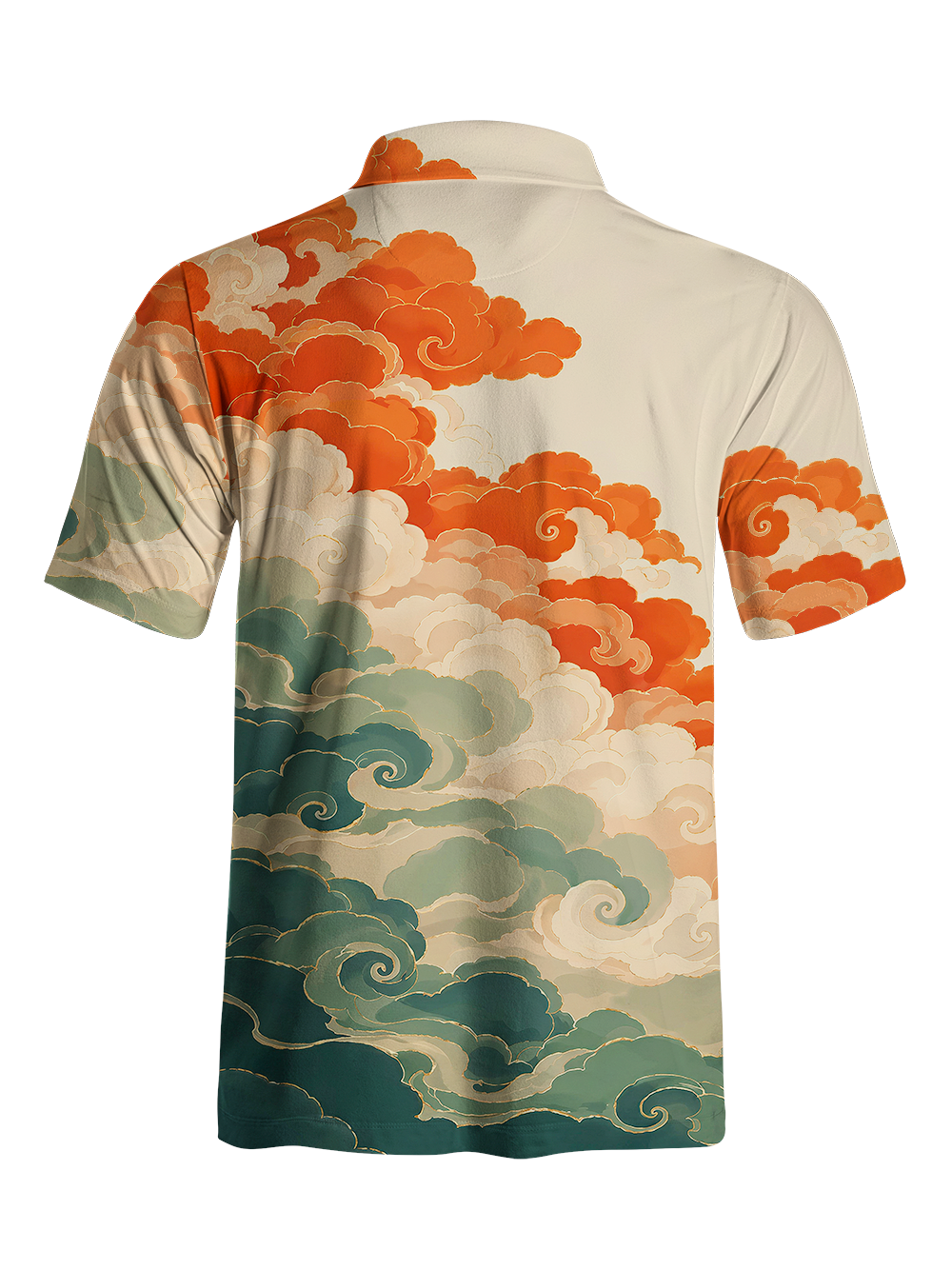 Cherryswing Oriental Auspicious Cloud Men's Polo Shirt