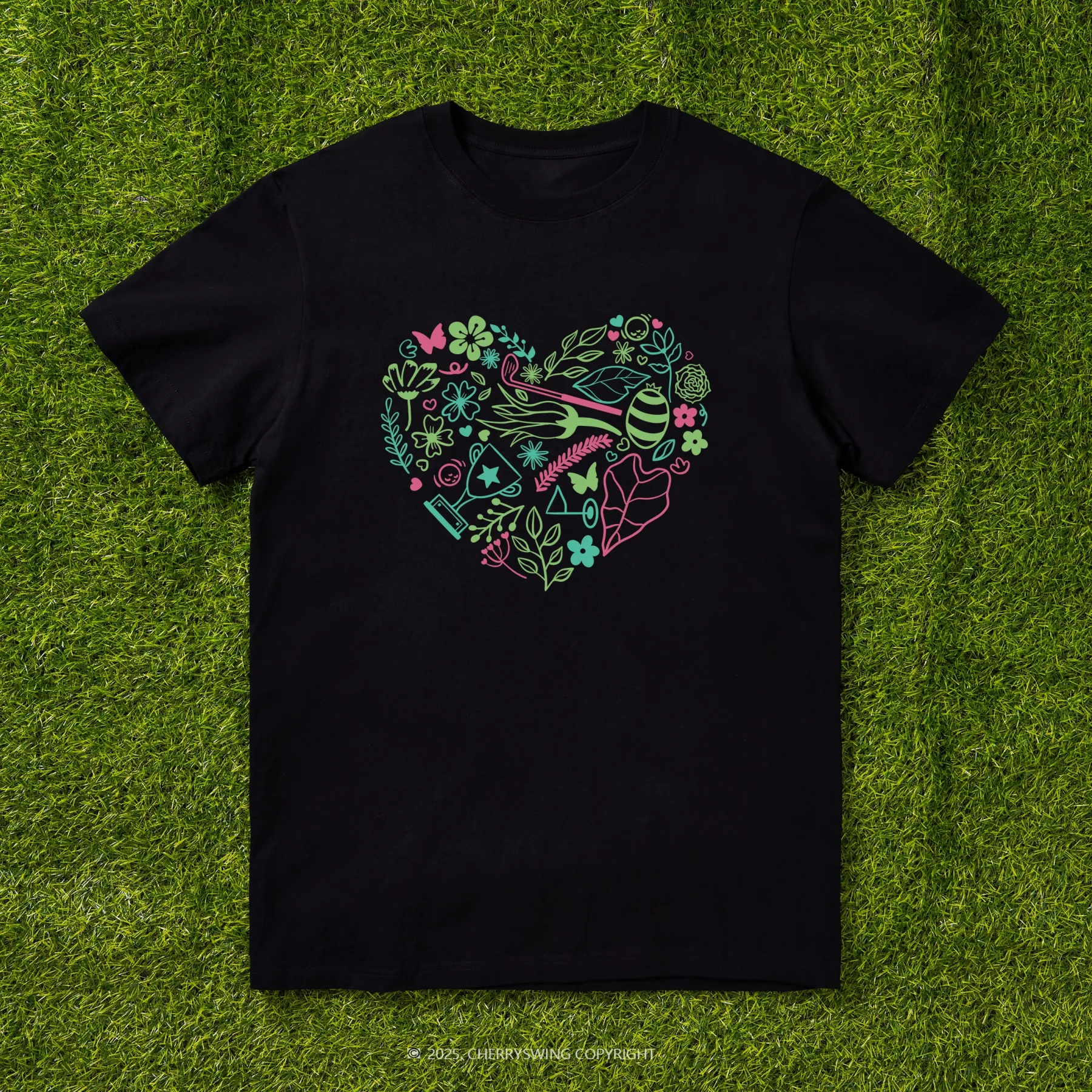 Cherryswing The Heart of Golf T-shirt For Women