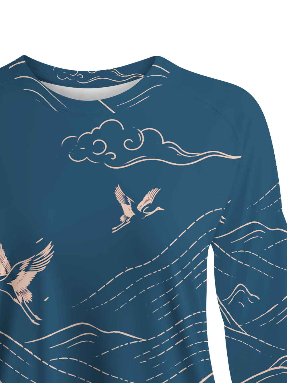 Cherryswing Women's Oriental Landscape Golf Shirt