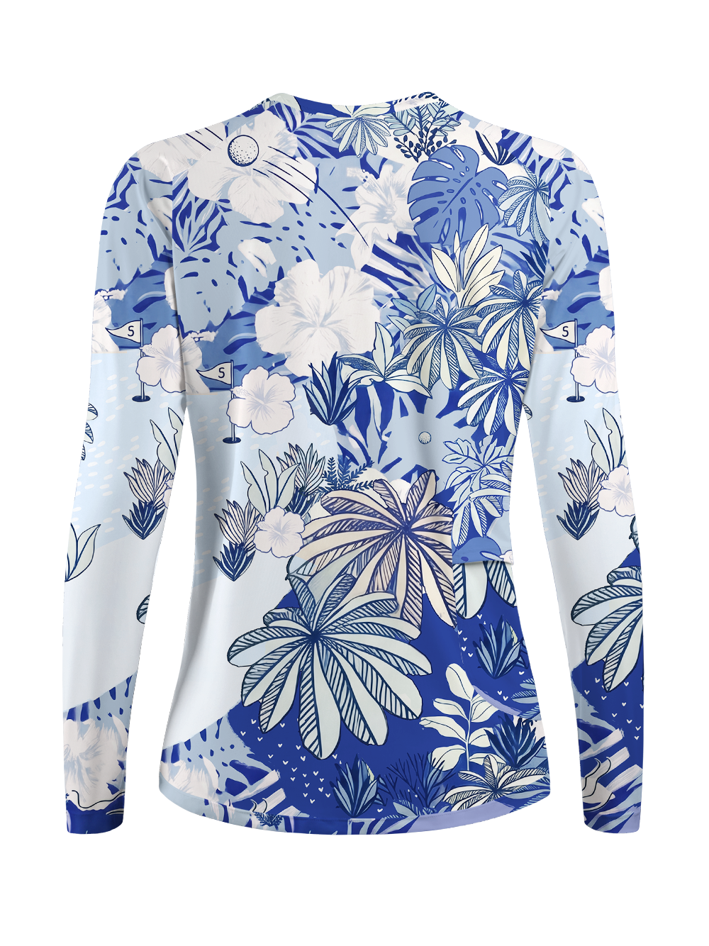 Cherryswing Women's Tropical Palm Leaf Golf Shirt