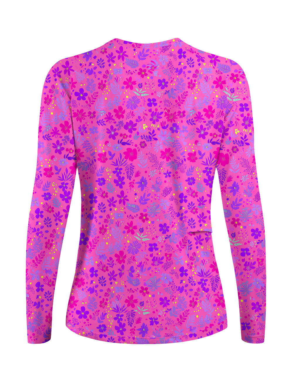 Cherryswing Women's Neon Wildflower Print Golf Shirt