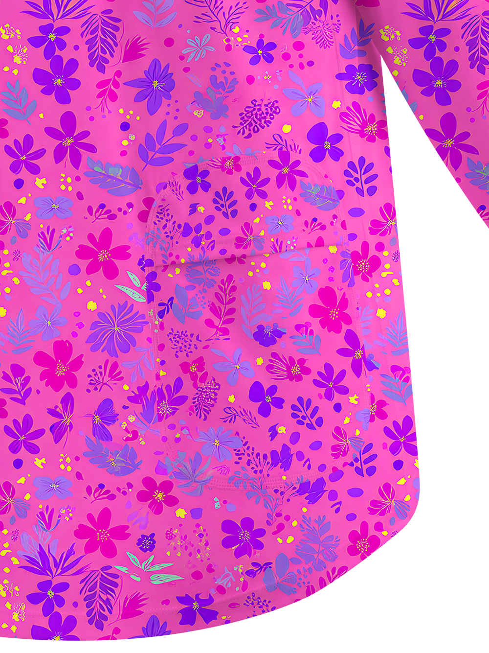 Cherryswing Women's Neon Wildflower Print Golf Shirt