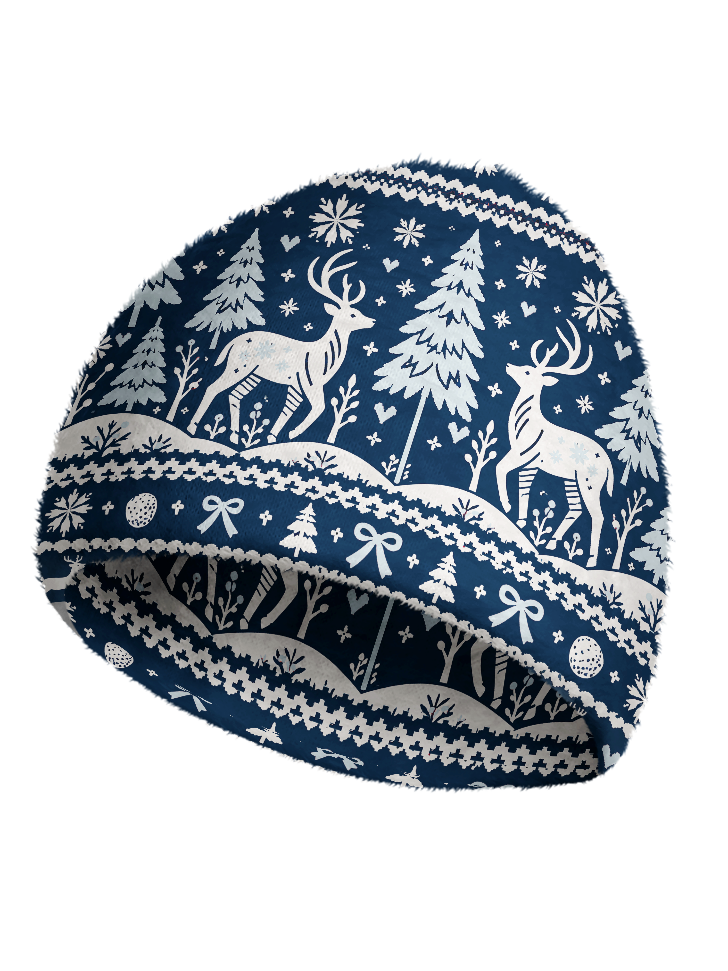 Cherryswing Women's Pastoral Snowscape Cozy Knit Golf Beanie