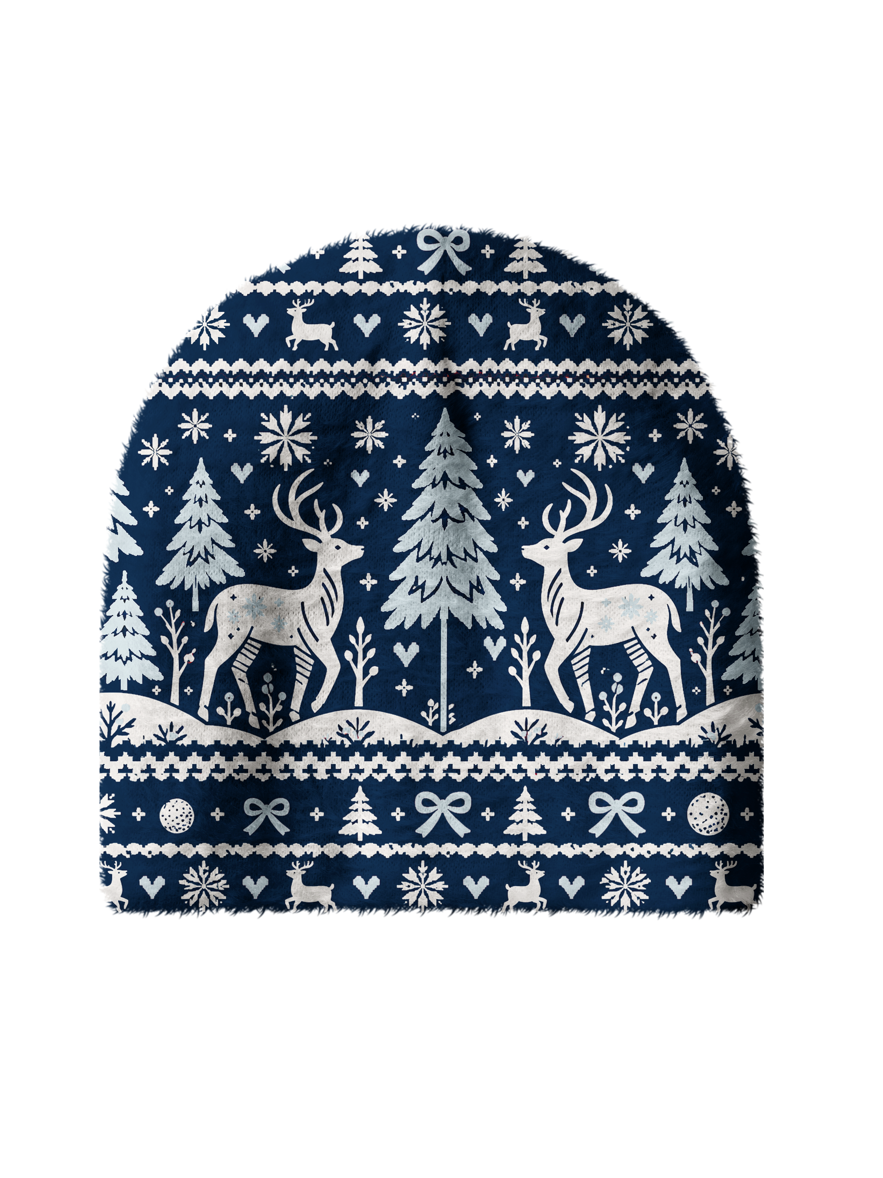 Cherryswing Women's Pastoral Snowscape Cozy Knit Golf Beanie