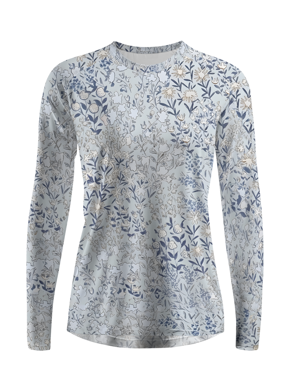 Cherryswing Women's Porcelain Botanical Sketch Golf Shirt