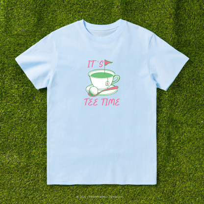 Cherryswing It's Tee Time Pattern White T-Shirt