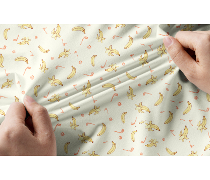 Cherryswing Women's Banana Print Short Sleeve Polo Shirt