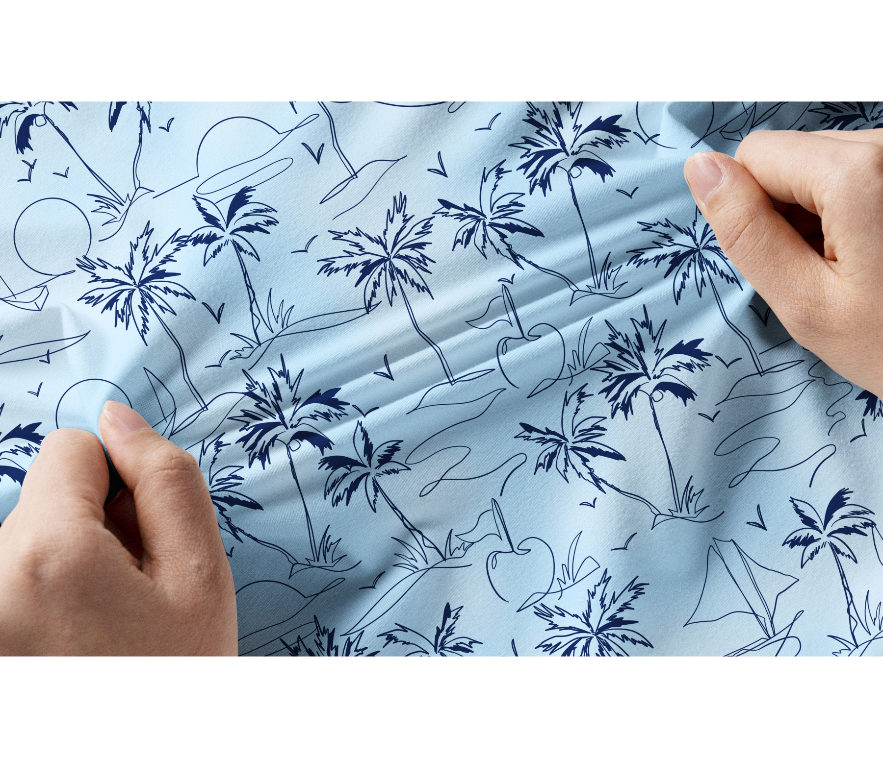 Cherryswing Women's Coconut Trees Swaying Sleeveless Golf Shirt