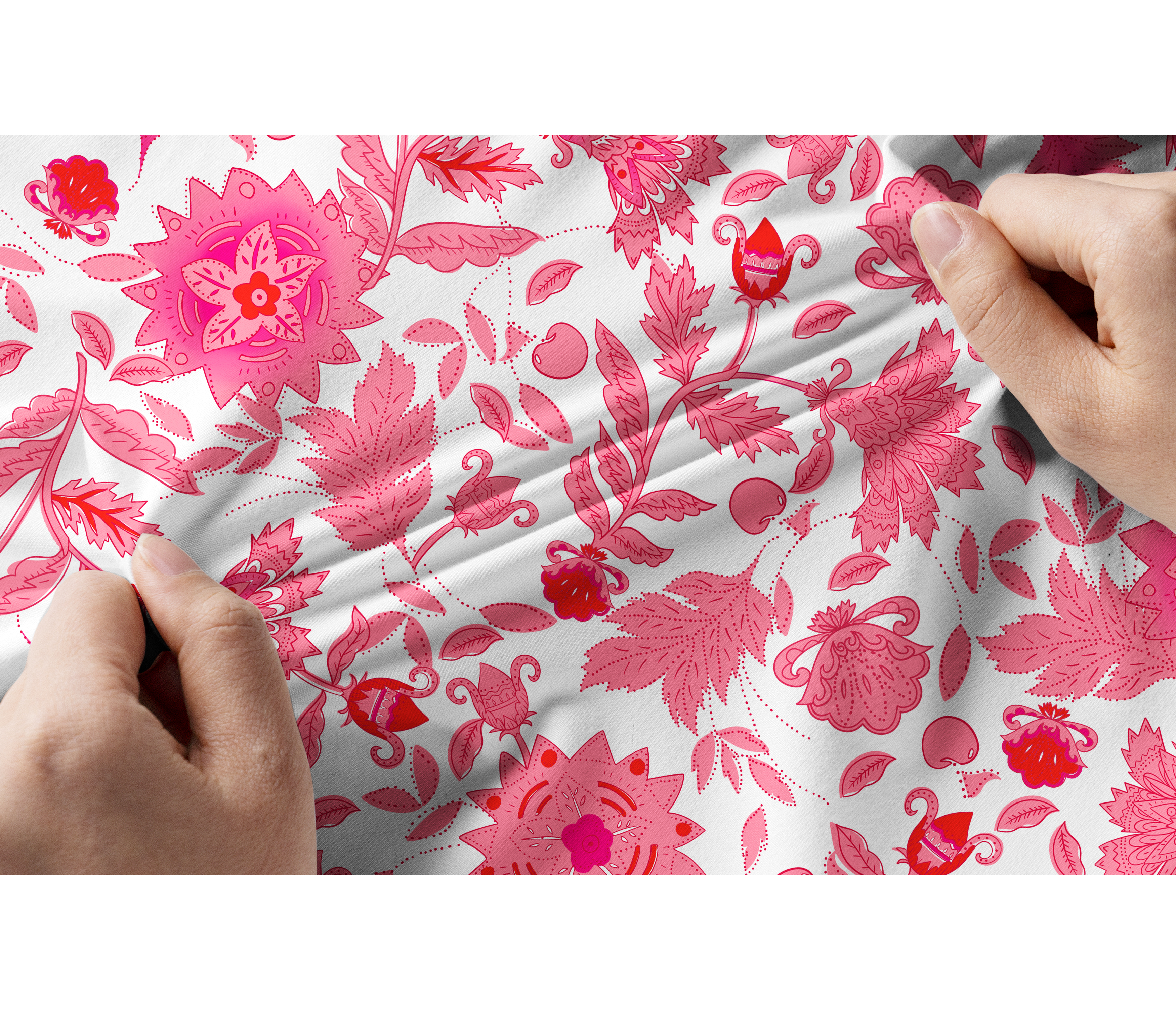 Cherryswing Women's Pink Botanical Long Sleeve Golf Shirt