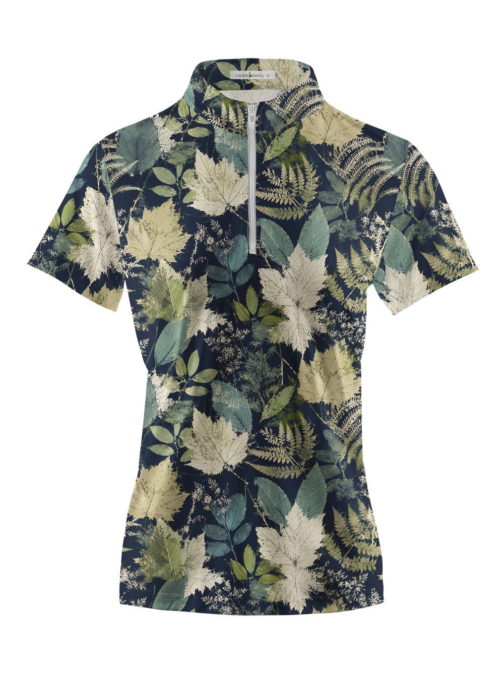 Cherryswing Women's Botanical Specimen Short Sleeve Golf Shirt