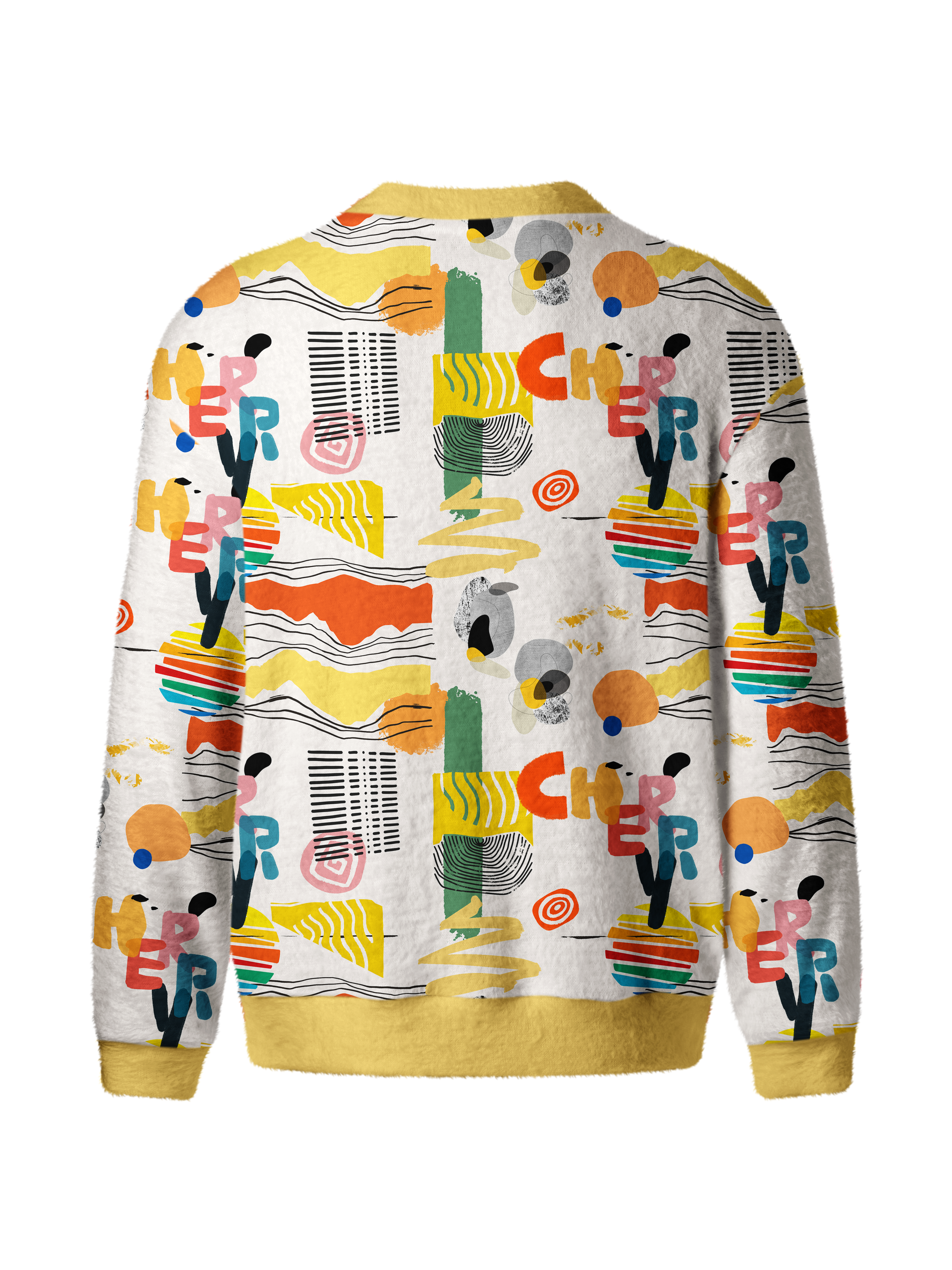 Cherryswing Modern Art Men's Cardigan Knit Sweaters