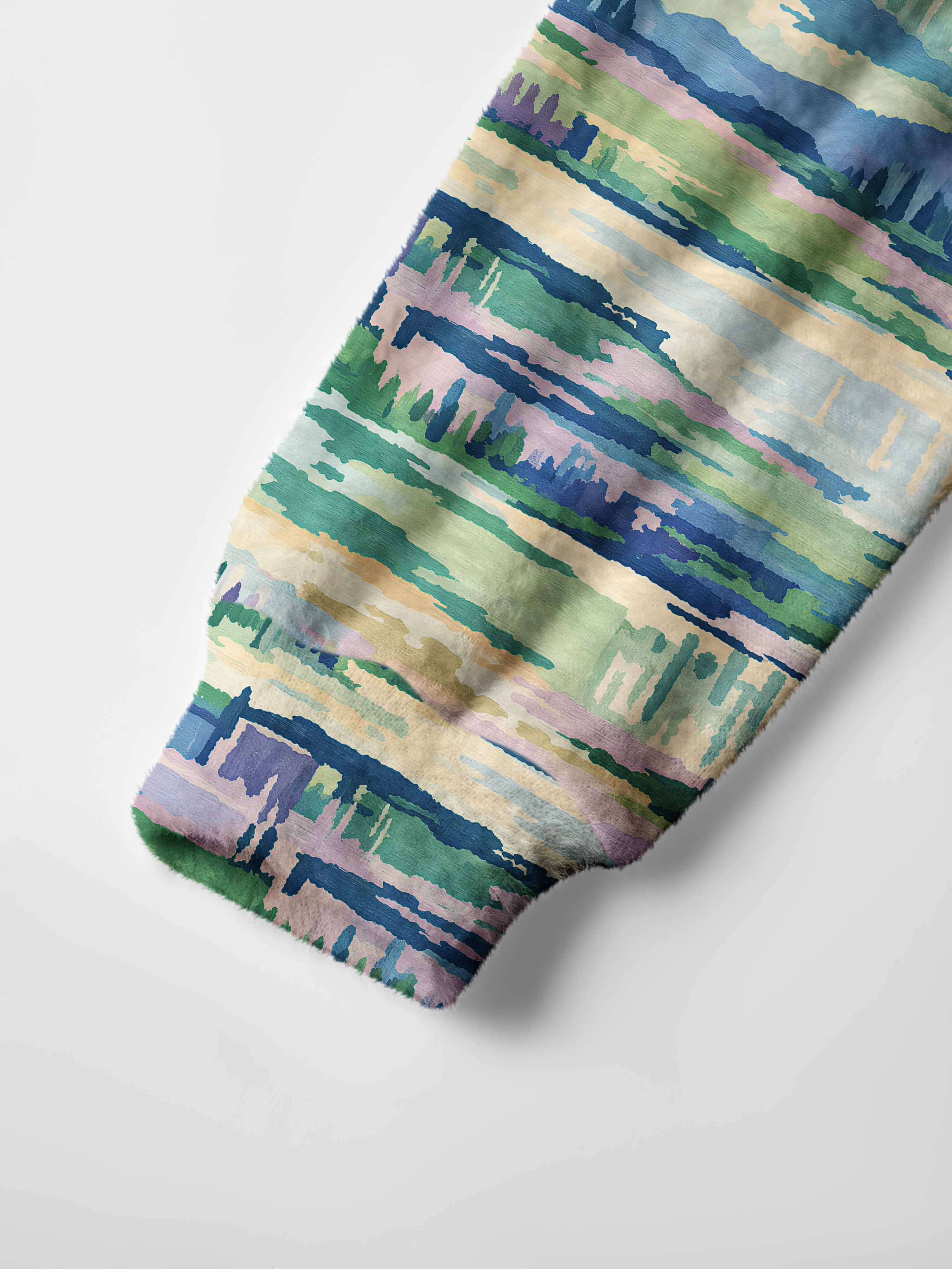 Cherryswing Abstract Landscape Pastel Men's Cardigan Knit Sweaters