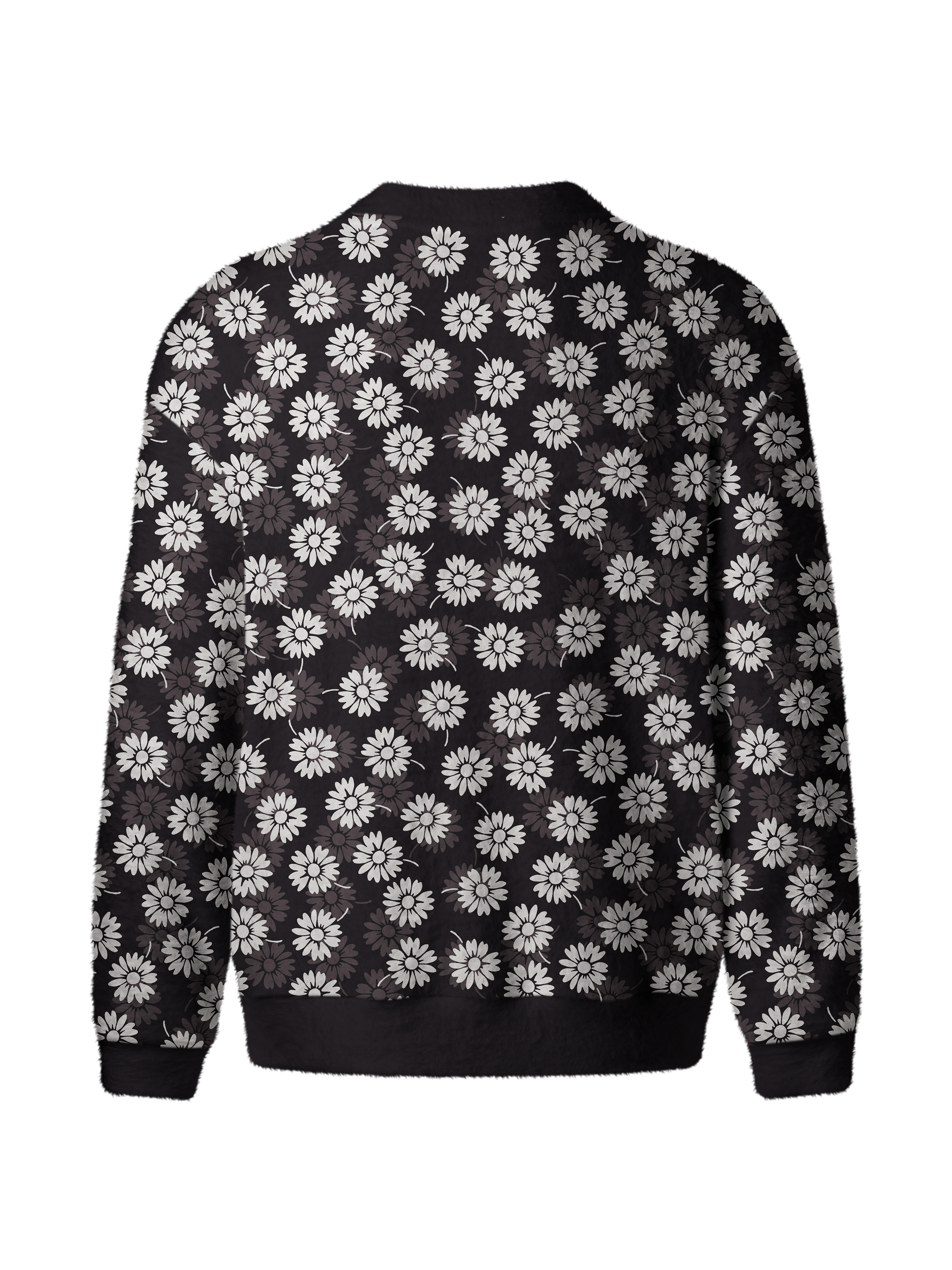 Cherryswing Daisy Print Men's Cardigan Knit Sweaters