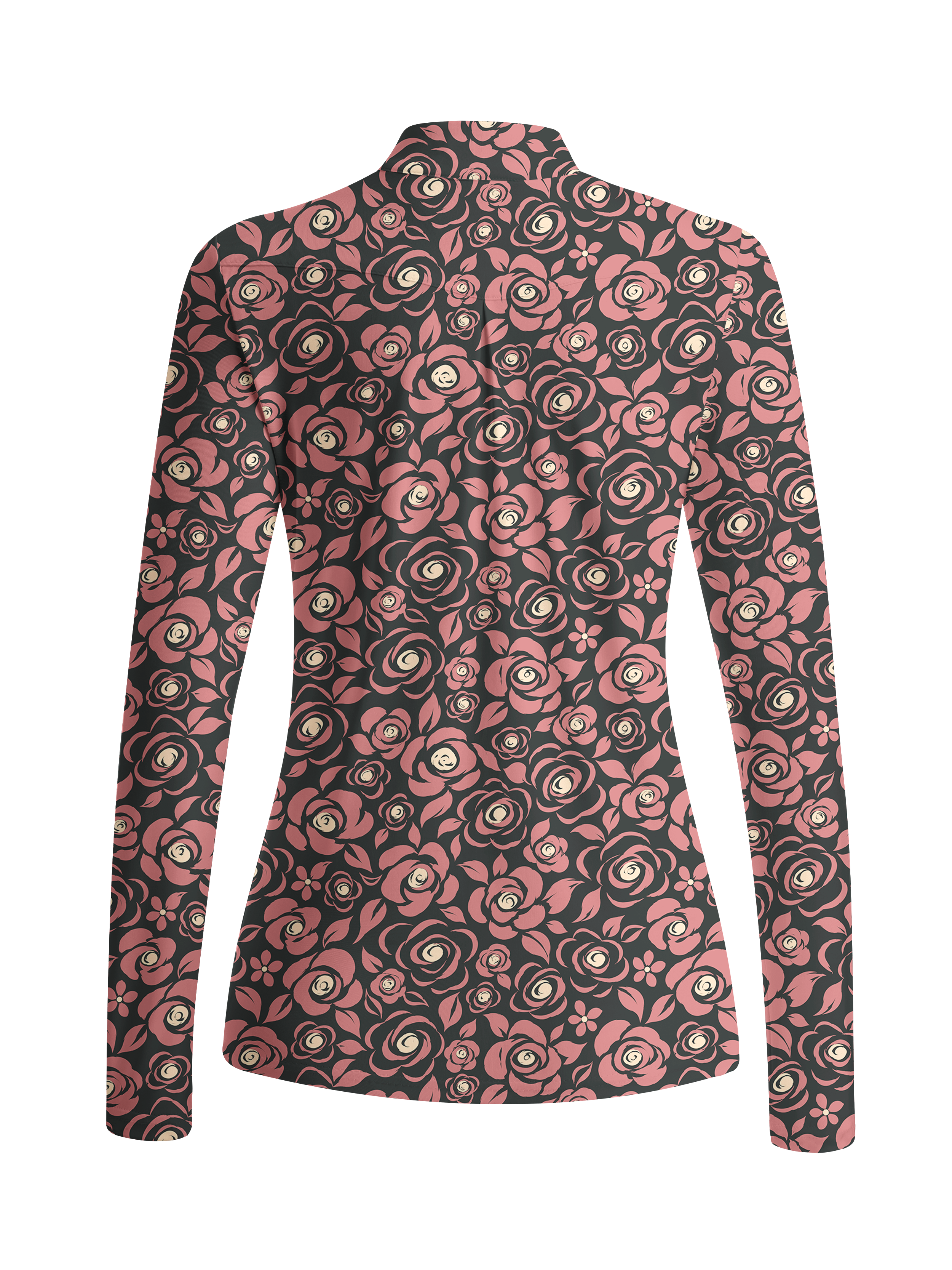 Cherryswing Women's Vintage Rose Long Sleeve Golf Shirt