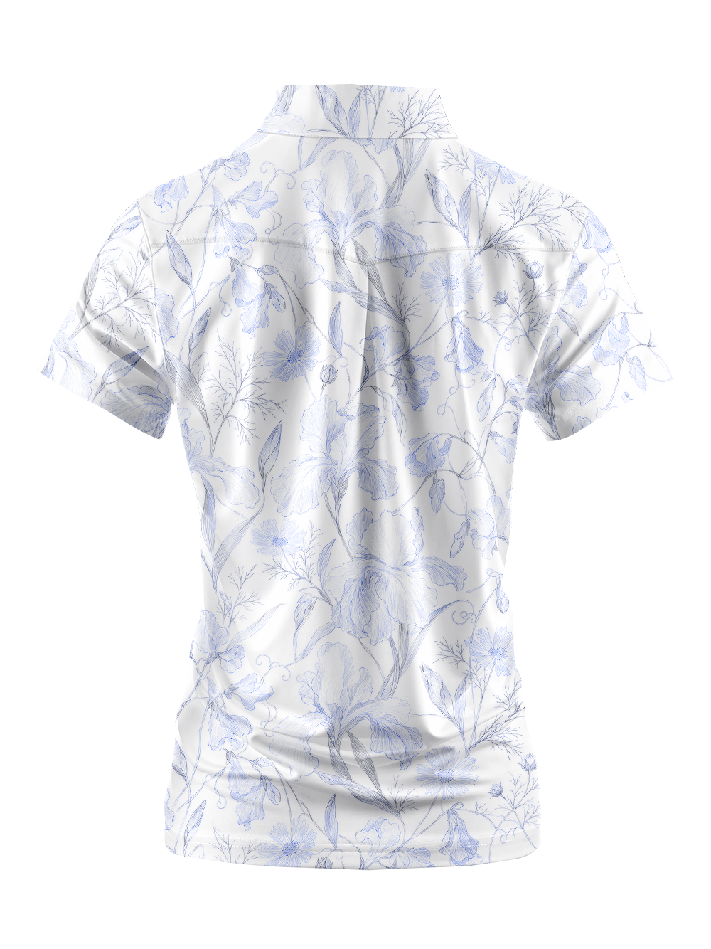 Cherryswing Women's Vintage Botanical Sketch Short Sleeve Golf Shirt