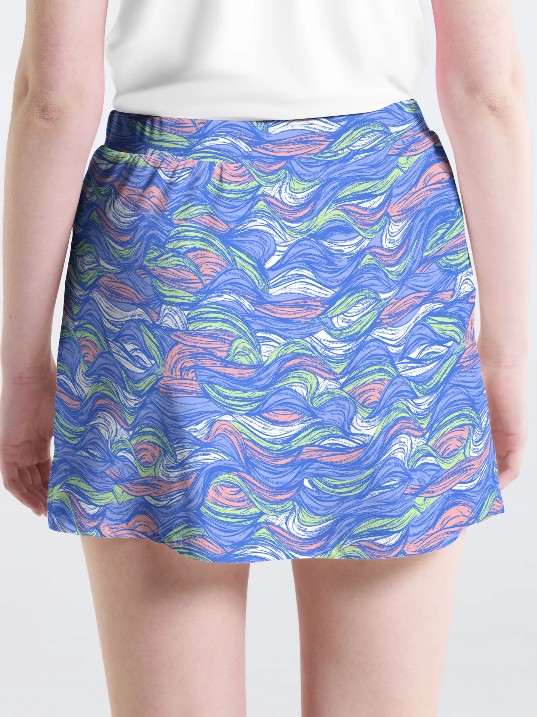 Cherryswing Colored Waves Summer Golf Skort