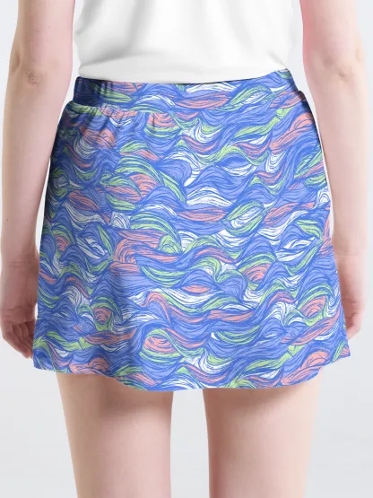 Cherryswing Colored Waves Summer Golf Skort