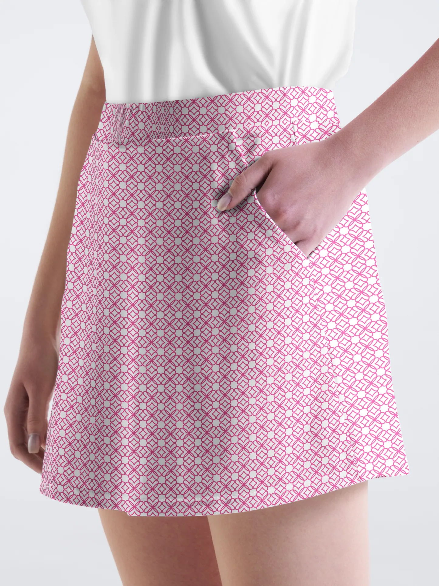 Cherryswing Geometric Pattern Golf Skort