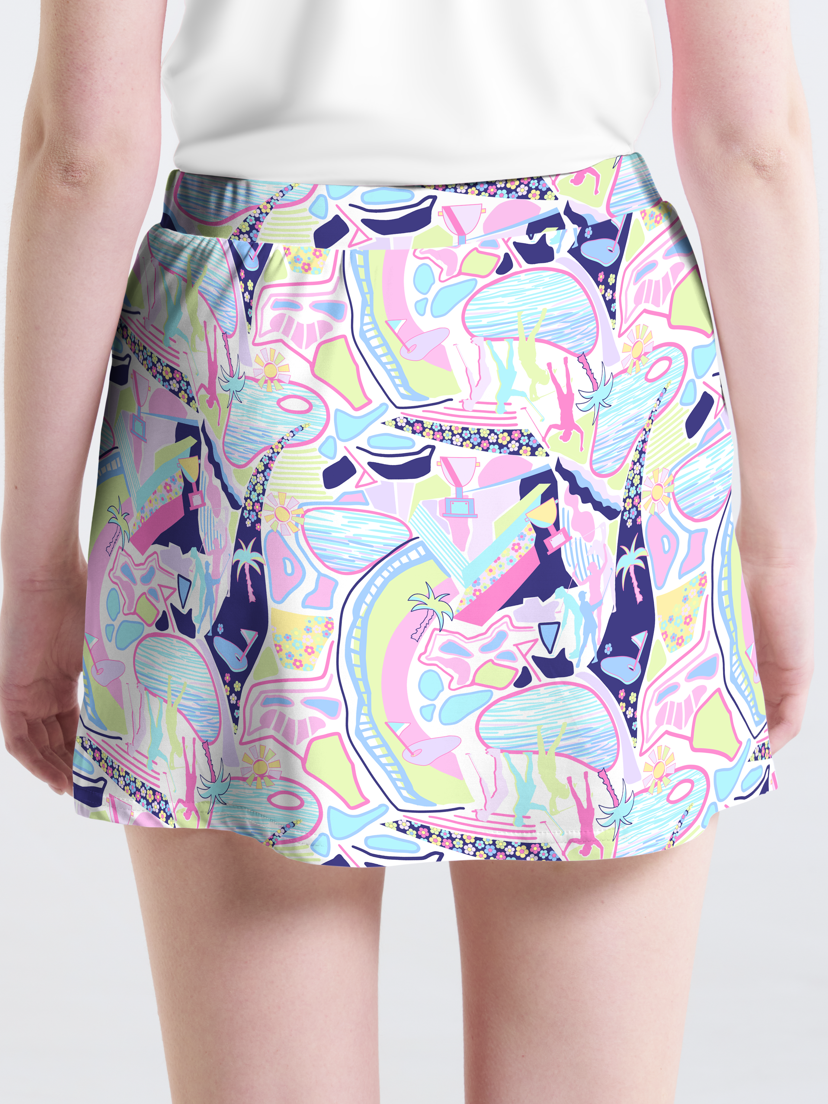 Cherryswing Beachside Carnival Golf Skort