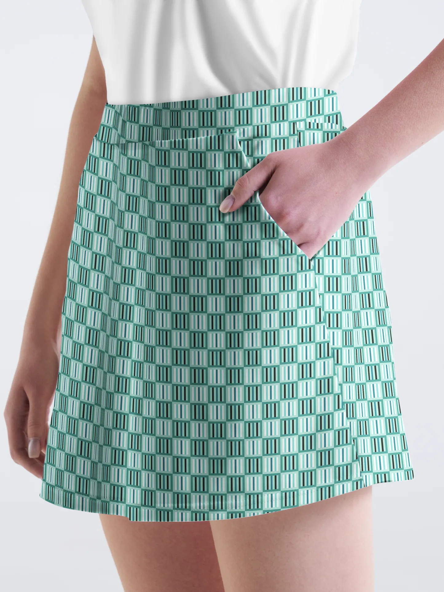 Cherryswing Classic Mosaic Golf Skort
