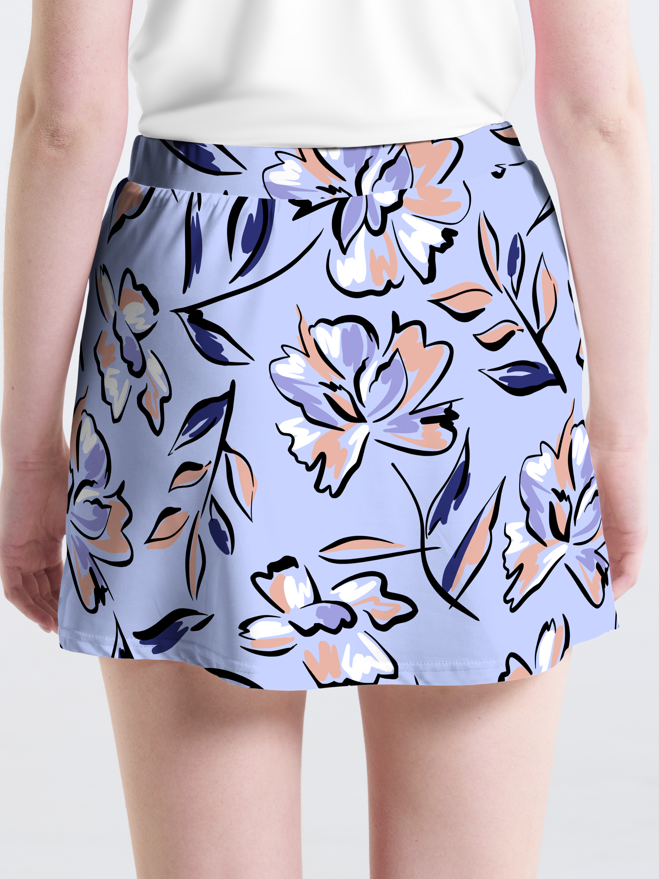 Cherryswing Lilac FloralsGolf Skort